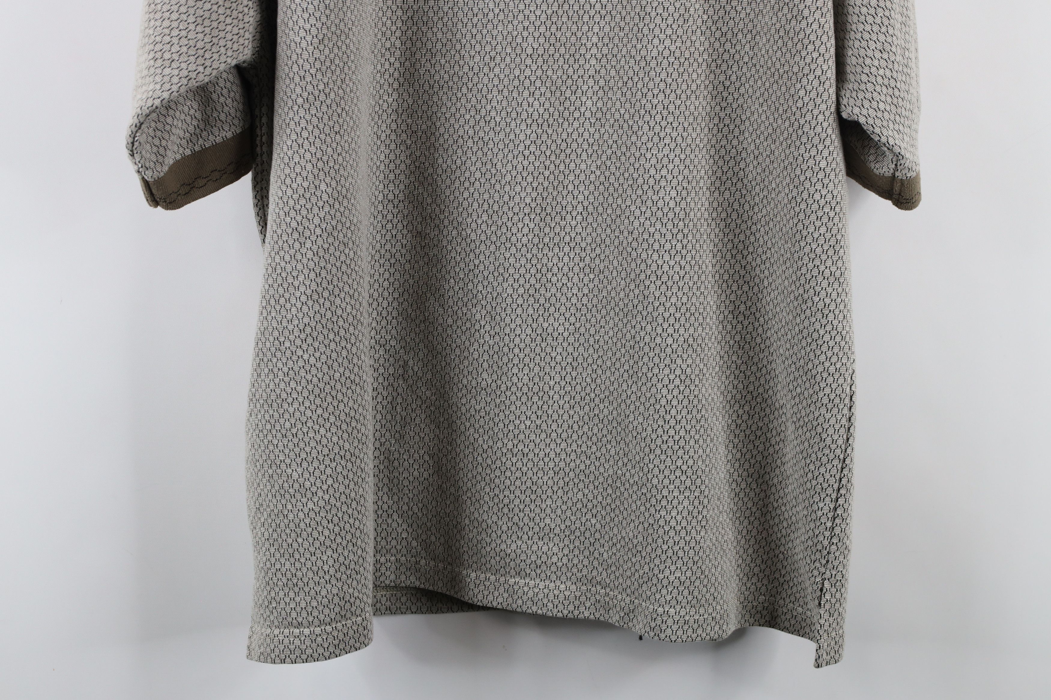 Vintage Vintage 90s Streetwear Baggy Fit Geometric Knit Polo Shirt Size US L / EU 52-54 / 3 - 10 Thumbnail