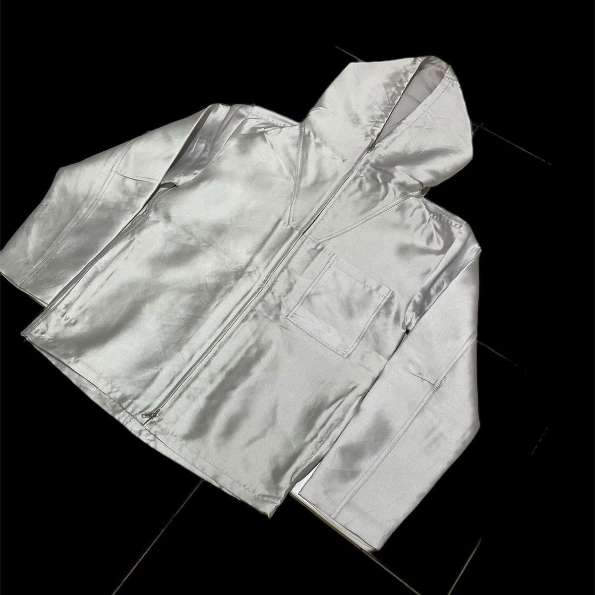 Celine Celine Silver Shimmer Hooded Jacket Size US M / EU 48-50 / 2 - 4 Thumbnail