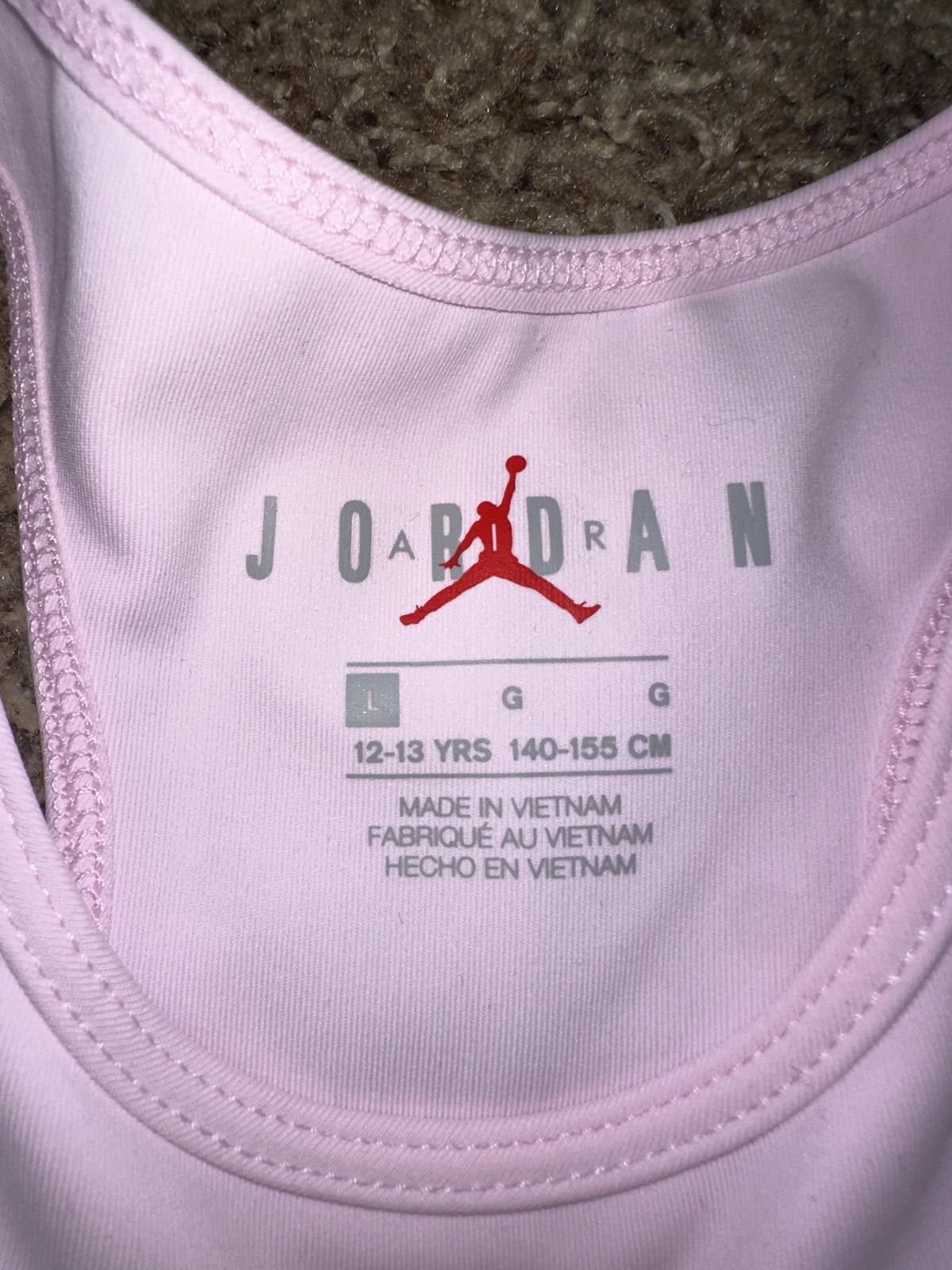 Designer Jordan Jumpman Kids Girls Pink Sports Bra Size ONE SIZE - 3 Thumbnail