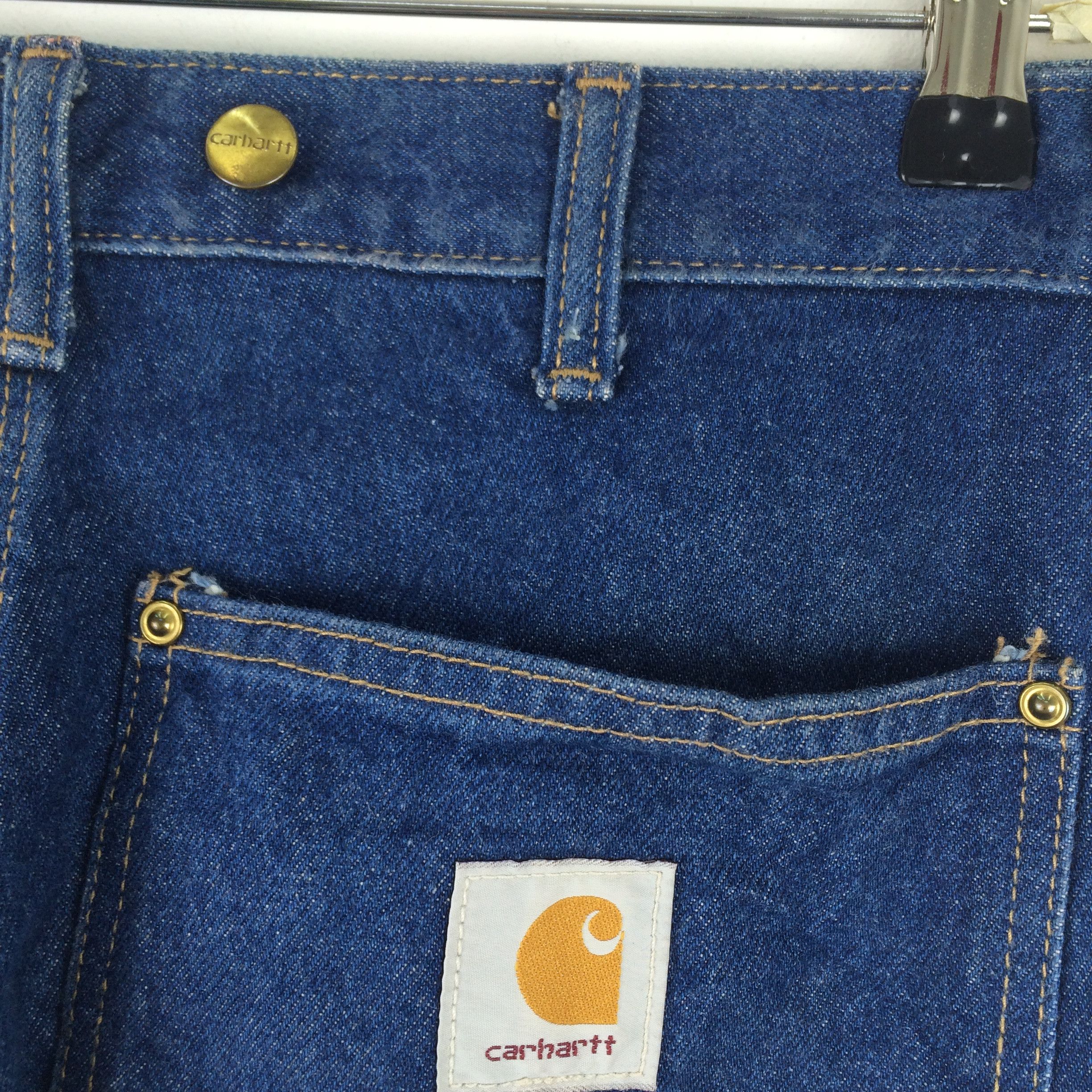 Carhartt × Vintage X214 CARHARTT VTG OVERALL DENIM CARPENTER PANTS WORKWEAR Size US 32 / EU 48 - 5 Thumbnail