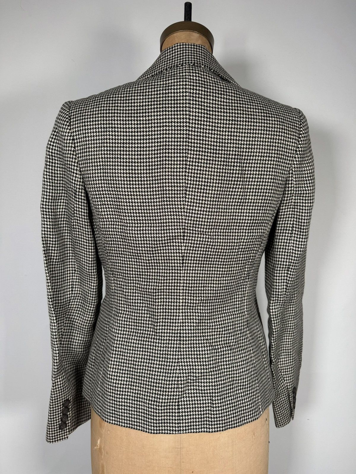 Ralph Lauren Vintage Made in Italy Ralph Lauren Linen Houndstooth Blazer Size M / US 6-8 / IT 42-44 - 2 Thumbnail