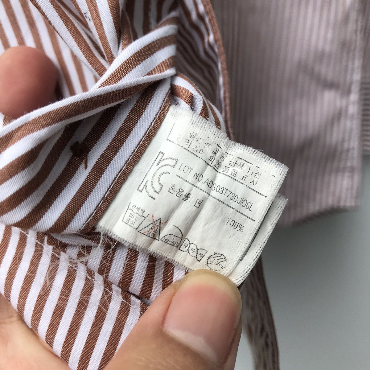 Aquascutum × Designer Aquascutum of london Candy brown stripe shirt Button up lon Size US L / EU 52-54 / 3 - 11 Thumbnail
