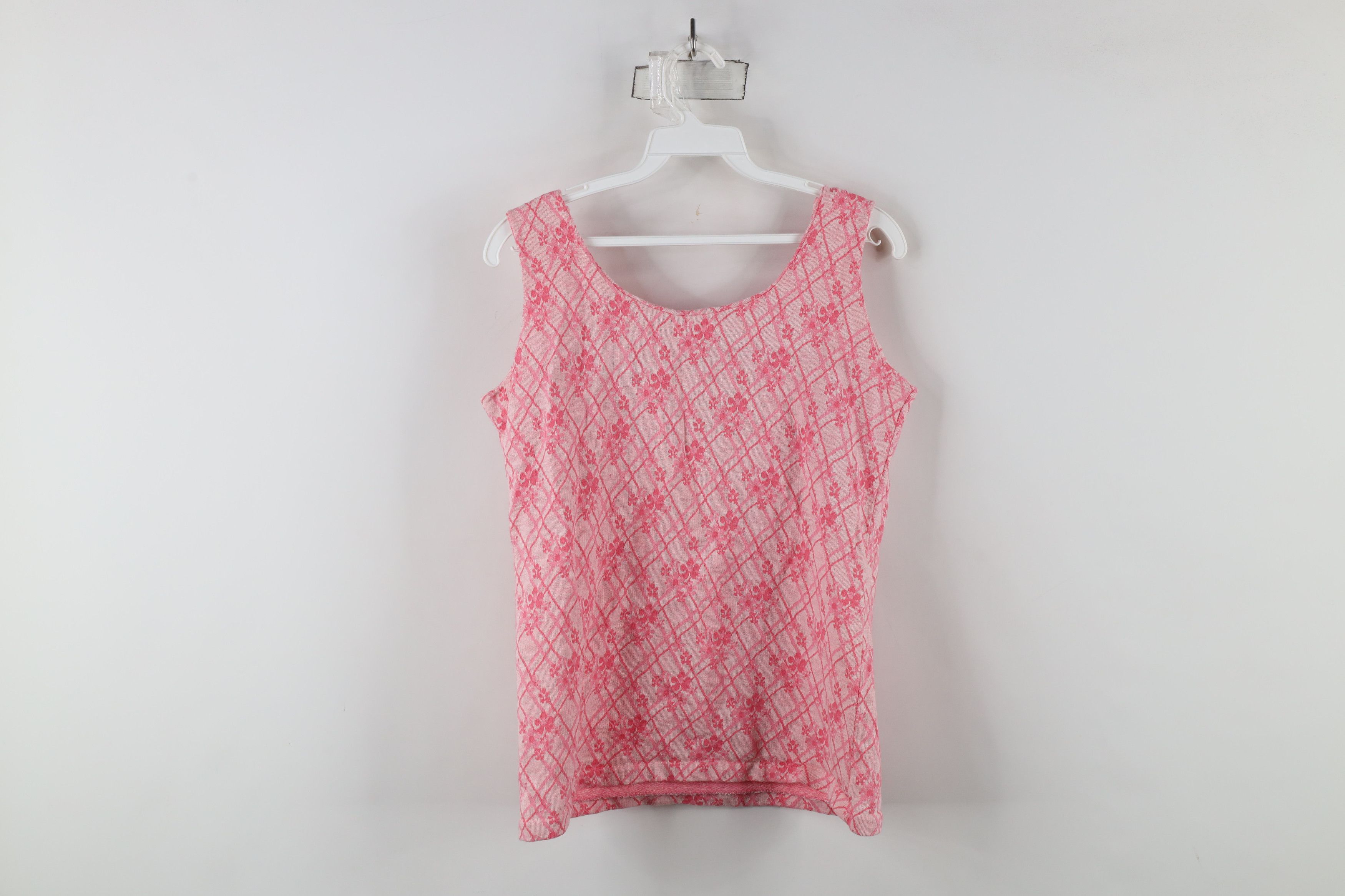 Vintage Vintage 60s Streetwear Flower Knit Tank Top T-Shirt USA Size M / US 6-8 / IT 42-44 - 9 Thumbnail