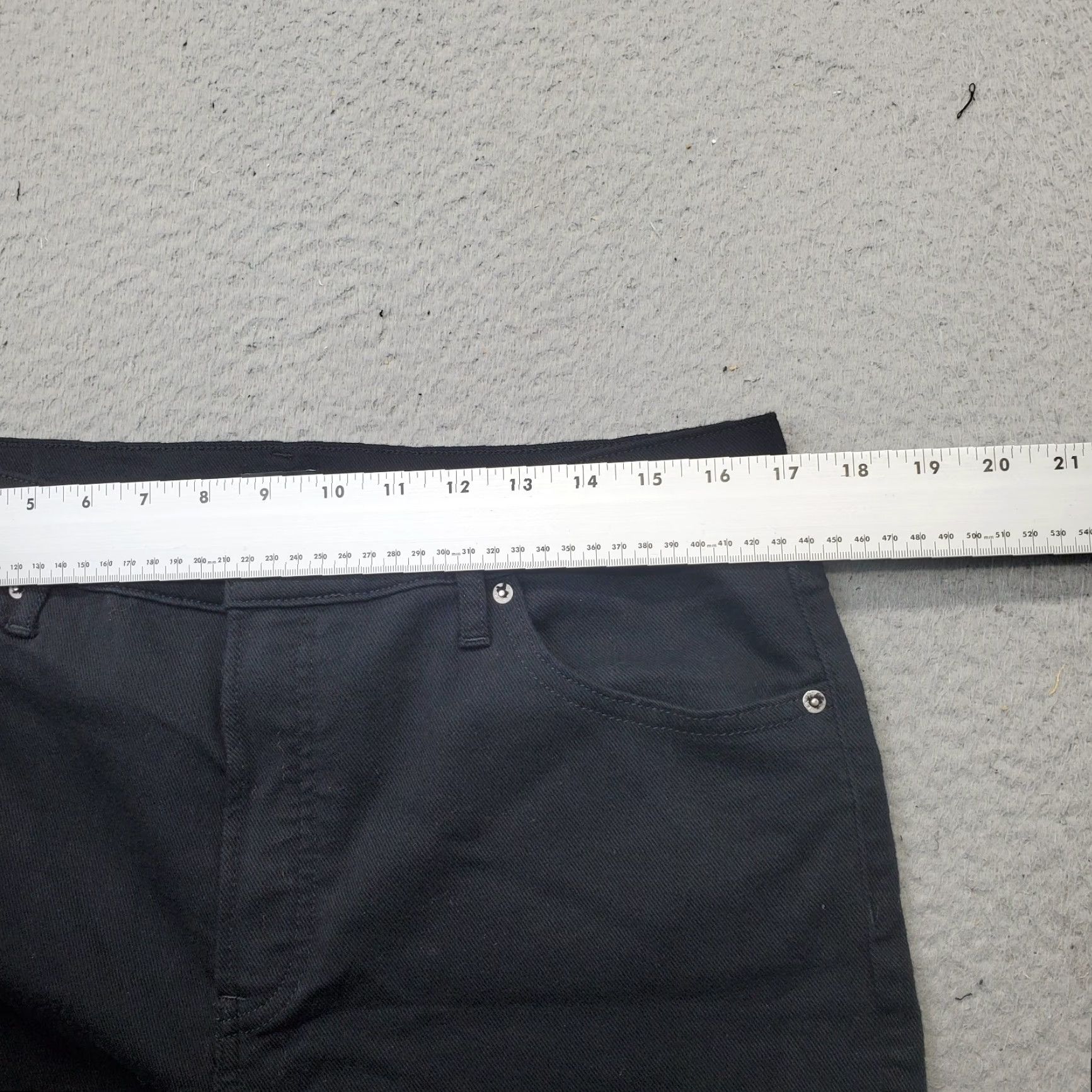 Express Express Jeans Womens Size 12 Black Stretch Straight Leg Ankle High Rise 5 Pocket Jeans Size 34" / US 12 / IT 48 - 6 Thumbnail