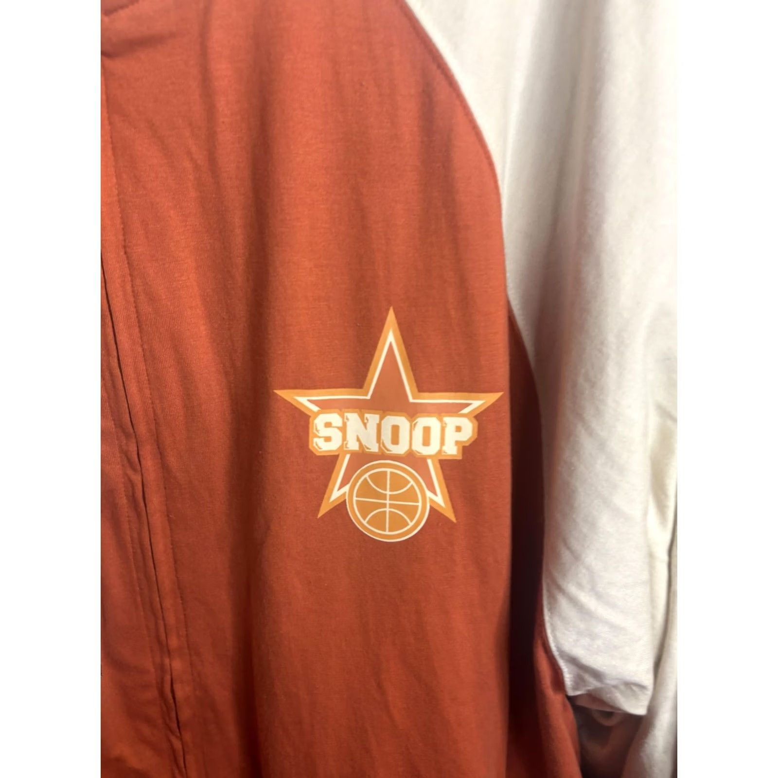 Vintage Snoop Dogg Jacket Mens Large Orange White Full Zip Track Number 2 Basketball Size US L / EU 52-54 / 3 - 3 Thumbnail