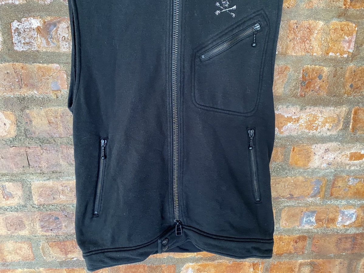 Roen 2000s Roen Swarovski skull slank pocket sleeveles hoodie Size US M / EU 48-50 / 2 - 5 Thumbnail