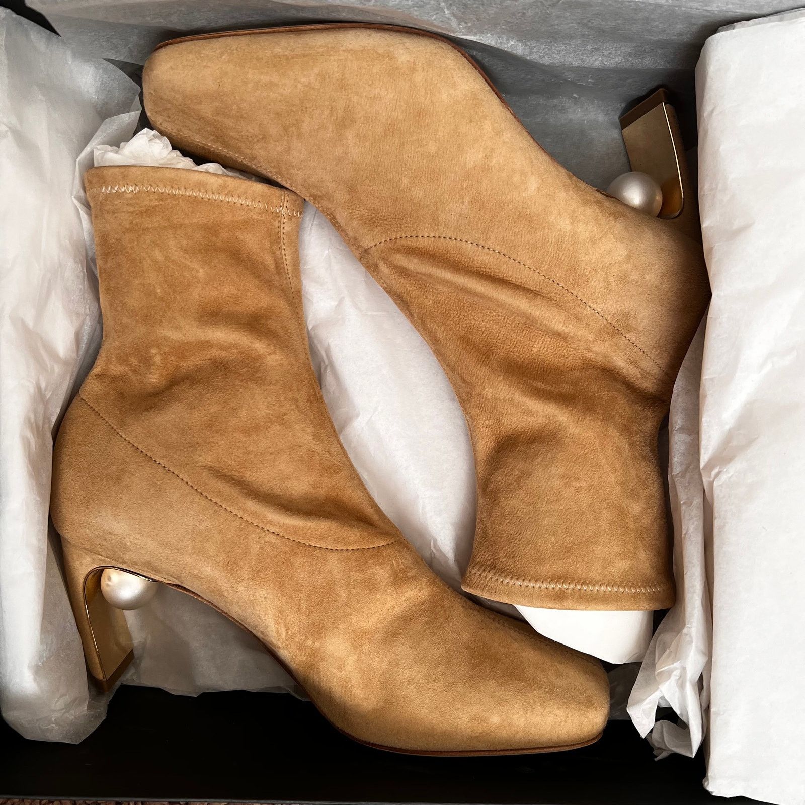 Nicholas Kirkwood NICHOLAS KIRKWOOD Maeva Brown Suede Ankle Boots, IT38 Size US 8 / IT 38 - 13 Thumbnail