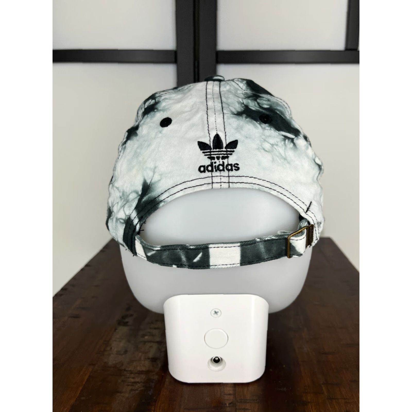 Adidas Adidas Hat Cap Strap Back Adult One Size White Black Tie Dye 100% Cotton Twill Size ONE SIZE - 6 Thumbnail