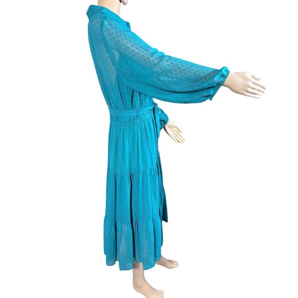 Nanette Lepore NWT New $138 Nanette Lepore Deep Lake Teal Tiered Skirt Shi Size XXL / US 16-18 / IT 52-54 - 3 Thumbnail