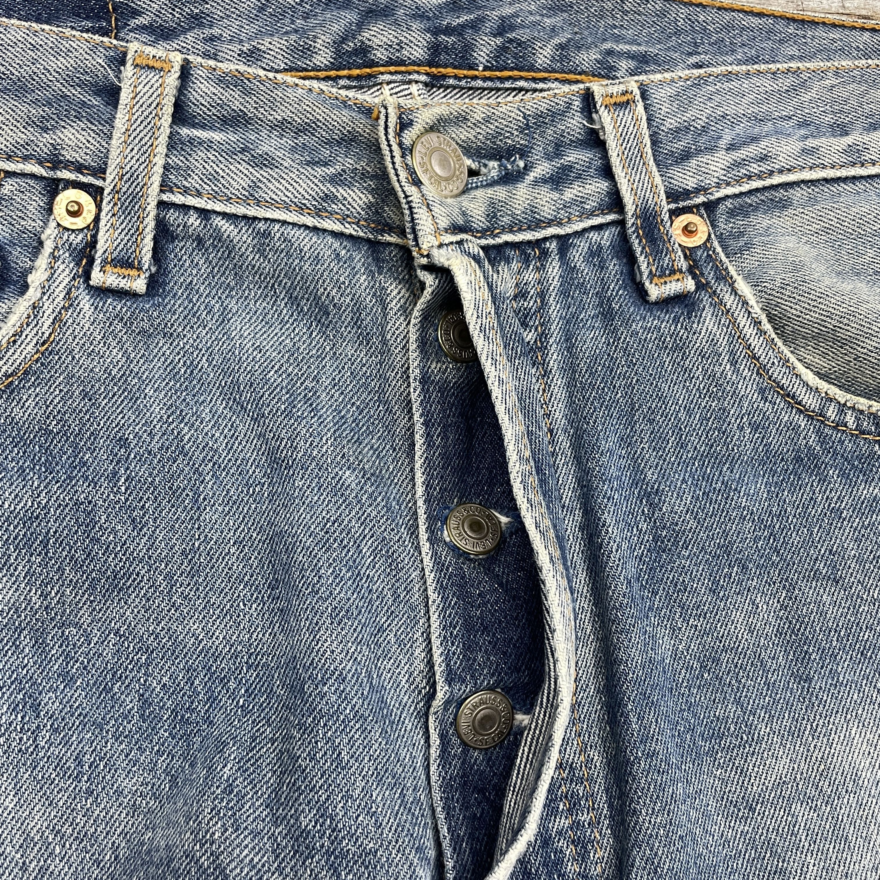 Levi's × Vintage Vintage Levi's 501 Faded Distressed Jeans-WC313 Size US 29 - 8 Thumbnail