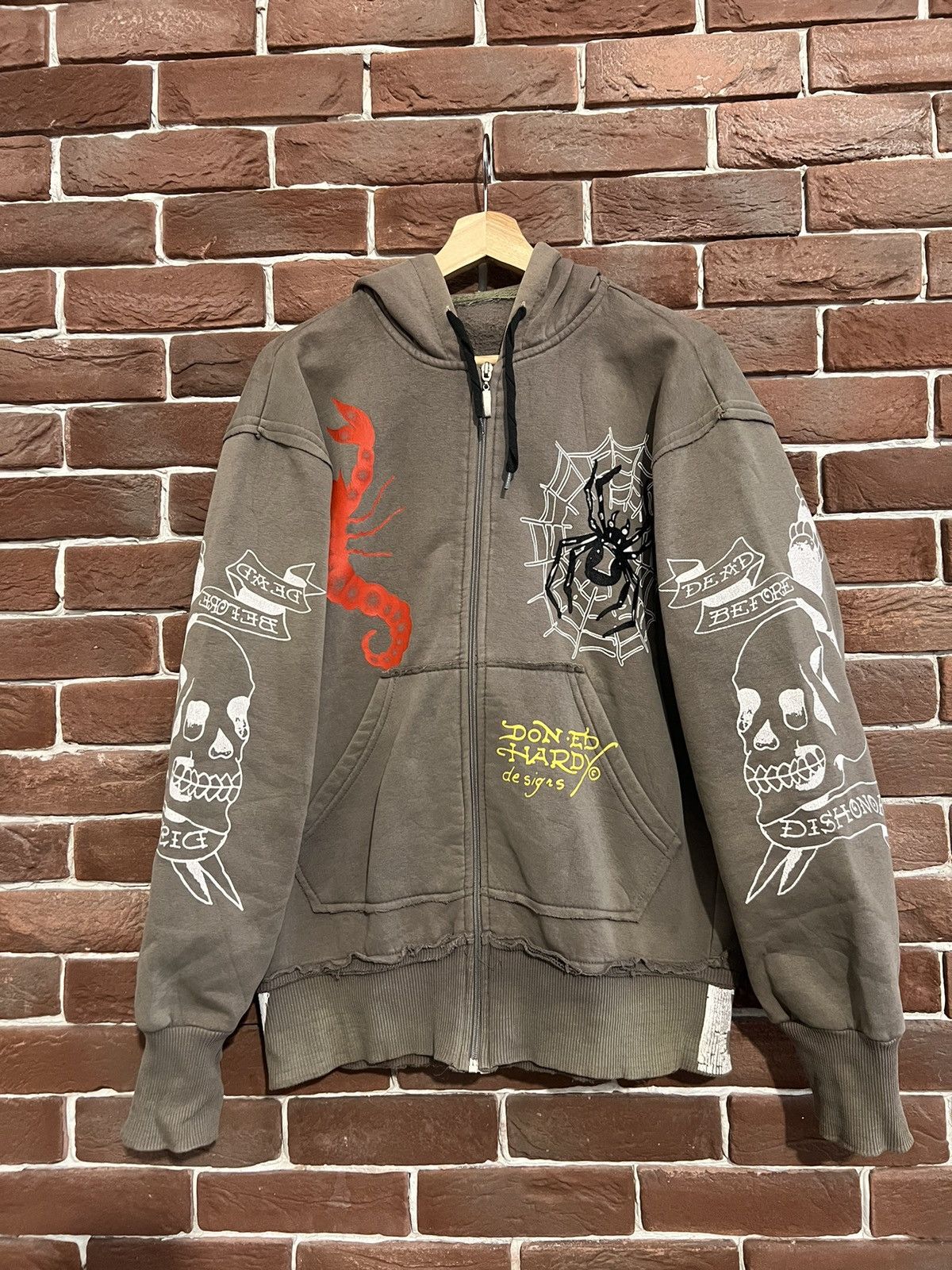 Christian Audigier Rare Ed Hardy Christian Audigier Y2K Drip Spider Web Hoodie Size US M / EU 48-50 / 2 - 1 Thumbnail