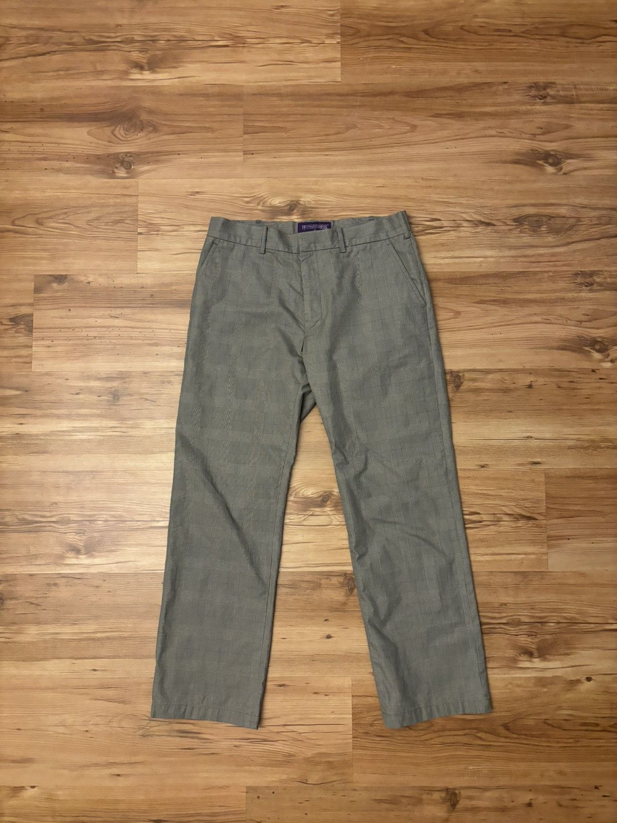 image of Nepenthes New York Nepenthes Grey Plaid Trousers, Men's (Size 30)