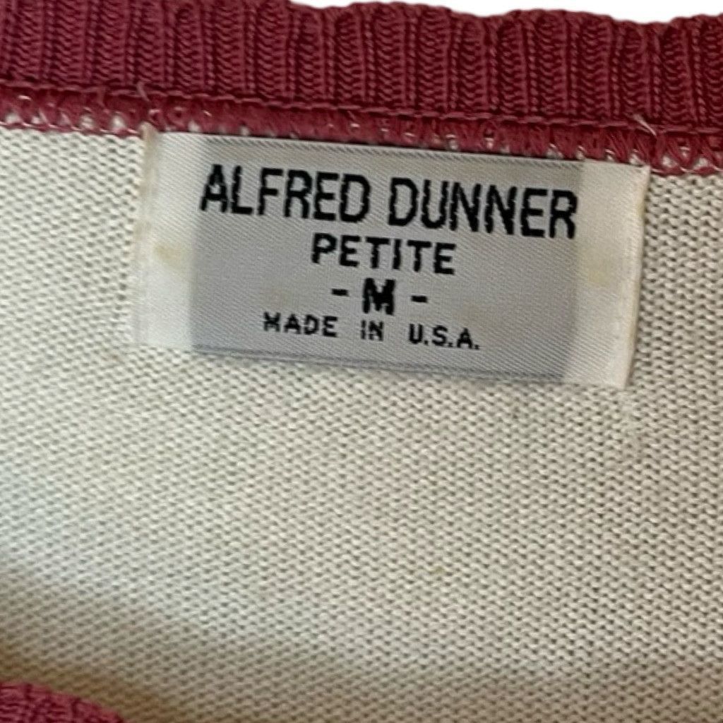 Vintage Vtg 80s USA Alfred Dunner Faux Cardigan Sweater Set Sz M Size M / US 6-8 / IT 42-44 - 4 Thumbnail