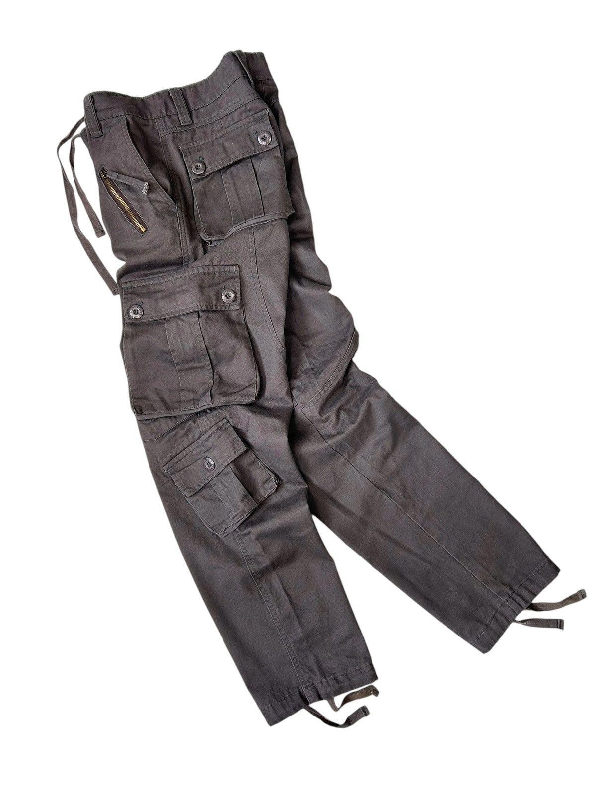 Pre-owned Vintage Multi Pocket Cargo Pants Junya Watanabe Style In Grey
