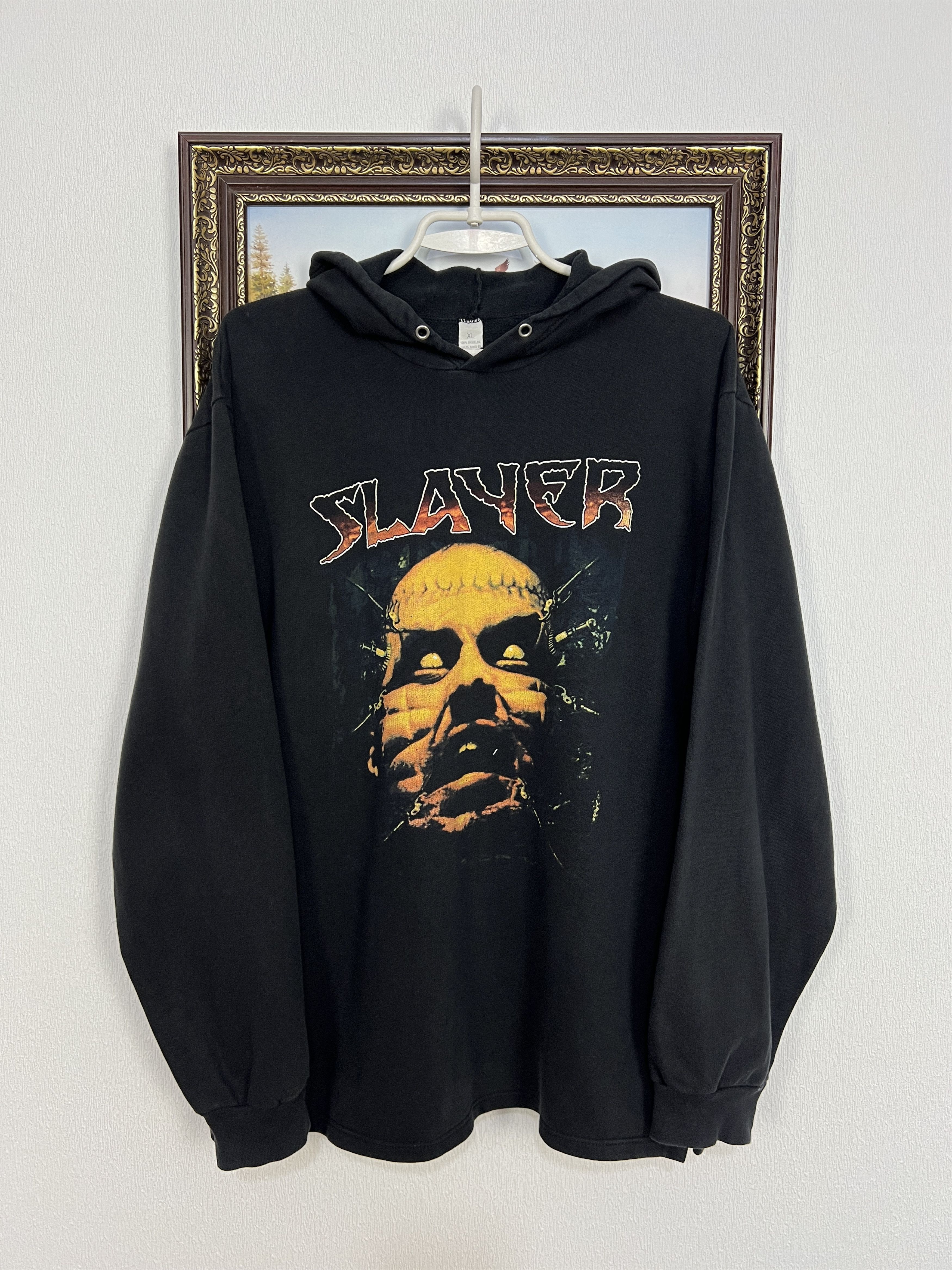 Vintage Vintage Slayer Over Print Hoodie Jacket Band Black Size US L / EU 52-54 / 3 - 1 Thumbnail