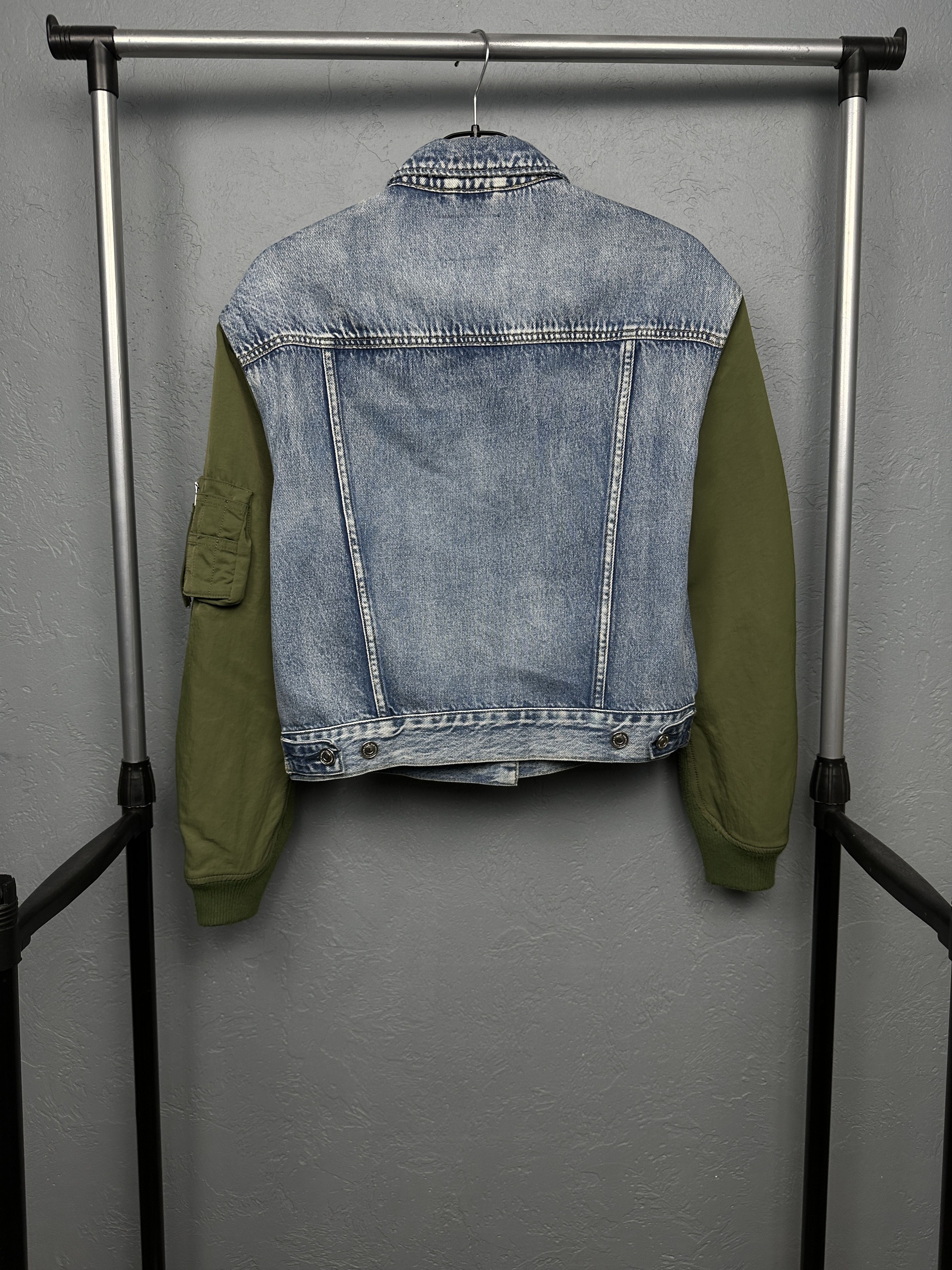 Allsaints Allsaints Womens Frankie Denim-Nylon Bomber Jacket Size XS / US 0-2 / IT 36-38 - 6 Thumbnail