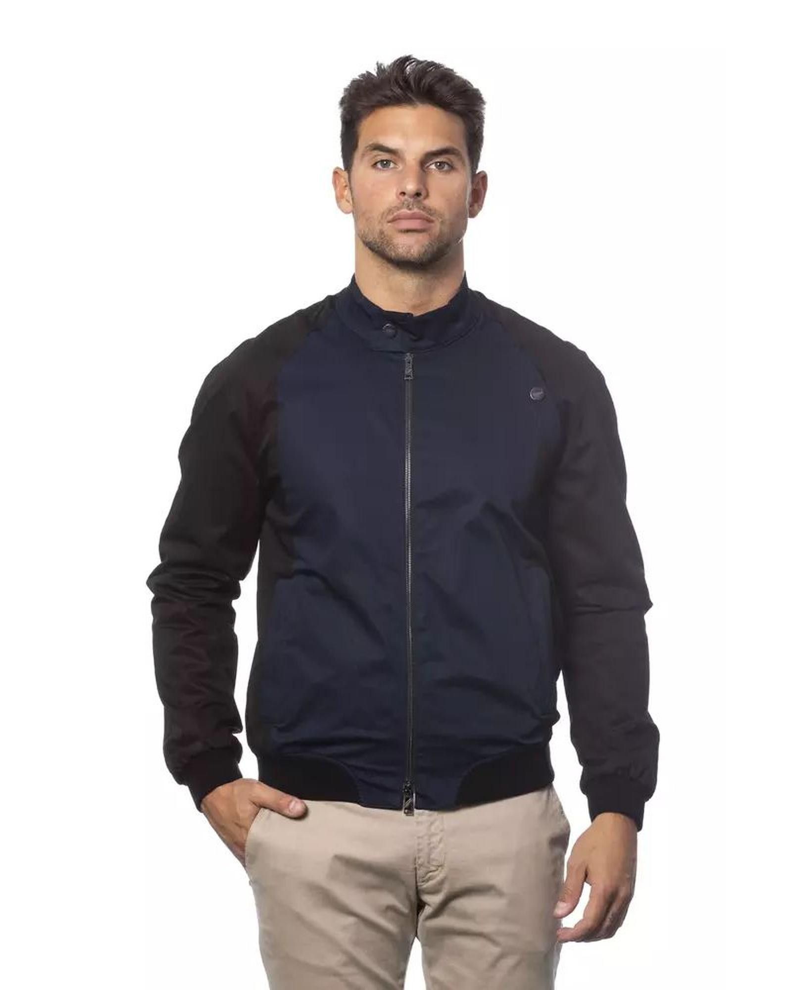 image of Verri Classic Cotton Bomber Jacket in Blue, Men's (Size XL)