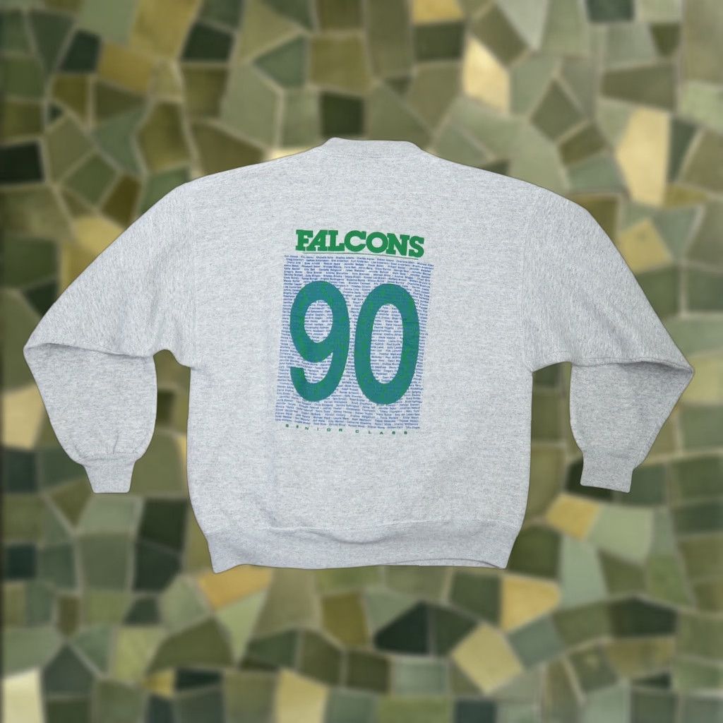Hanes VINTAGE 90s Hanes Falcons 1990 Senior graduating class Sweatshirt Crew Neck XL Gray University / School / 90s / Sweatshirt / Women Size XL / US 12-14 / IT 48-50 - 1 Thumbnail