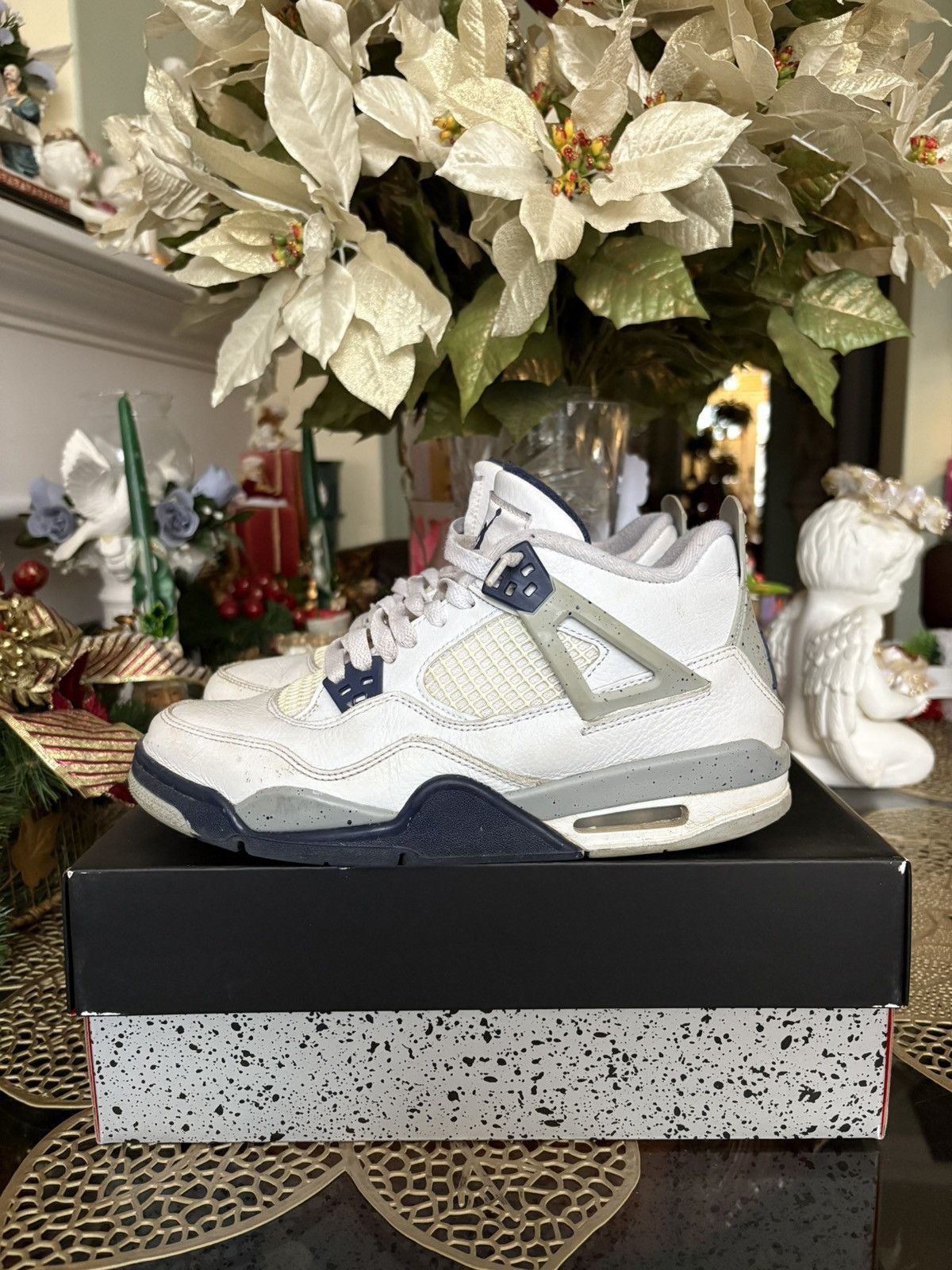 Nike Jordan 4 Midnight Navy with Box Size US 7 / EU 40 - 1 Thumbnail