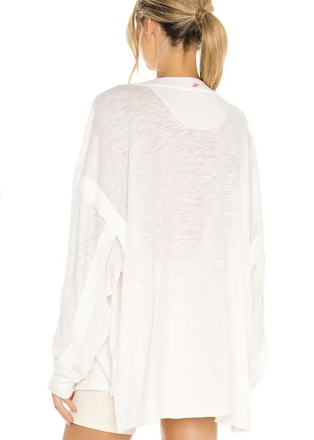 Free People Free People Movement One Up Long Sleeve Top White ( S ) Size S / US 4 / IT 40 - 2 Thumbnail