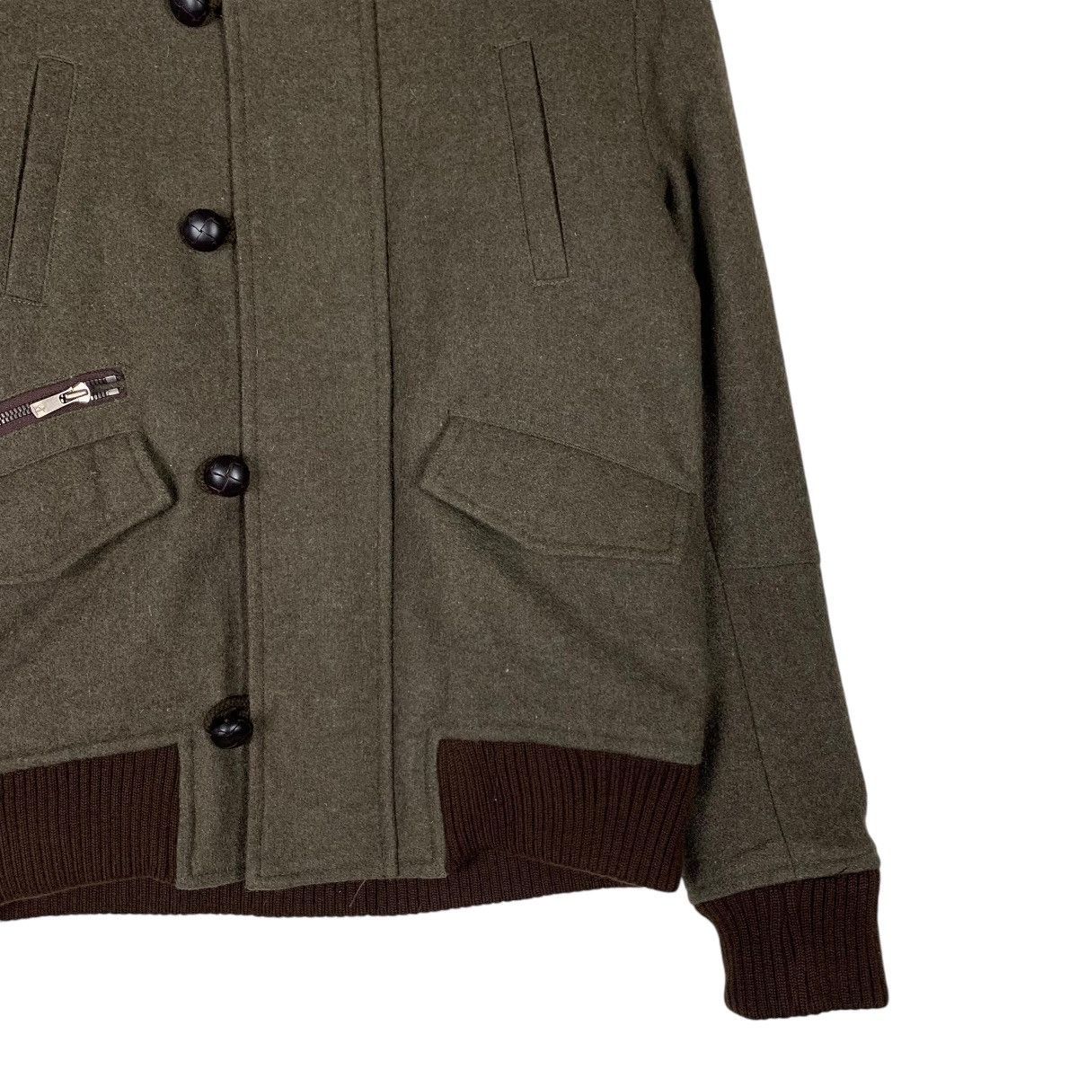 Japanese Brand 2000’s SERGEANT SALUTE Wool Hooded Jacket #1284-C58 Size US S / EU 44-46 / 1 - 4 Thumbnail