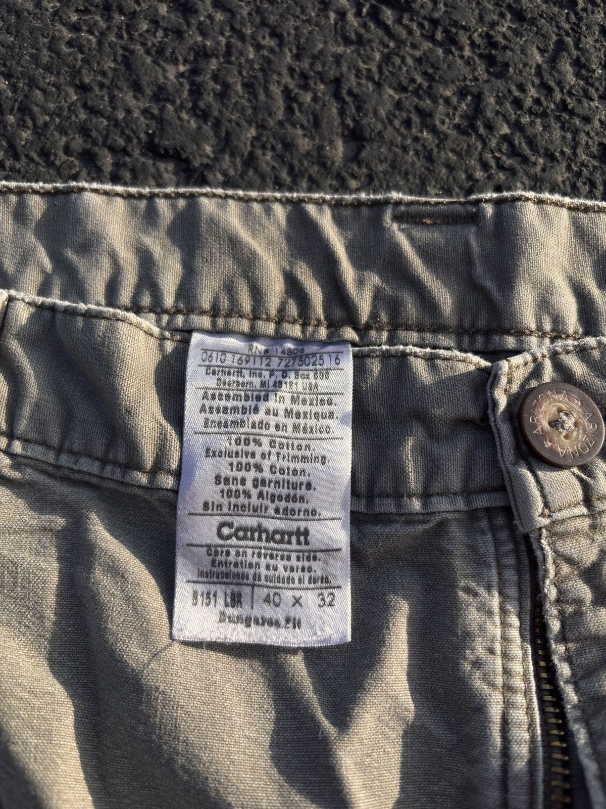 Carhartt × Vintage Vintage Carhartt Carpenter Dungaree Fit Pants Beige Size US 40 / EU 56 - 3 Thumbnail