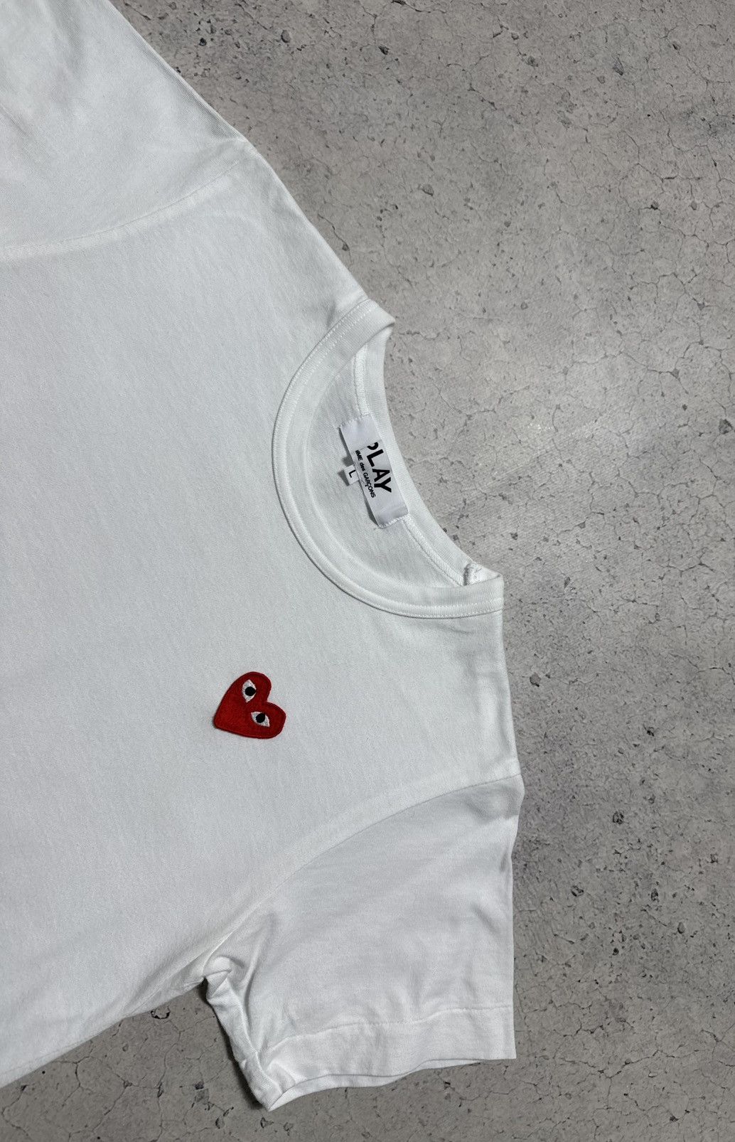 Comme des Garcons PLAY Comme Des Garcons CDG Play Luxury Women’s White T-Shirt Size L / US 10 / IT 46 - 5 Thumbnail