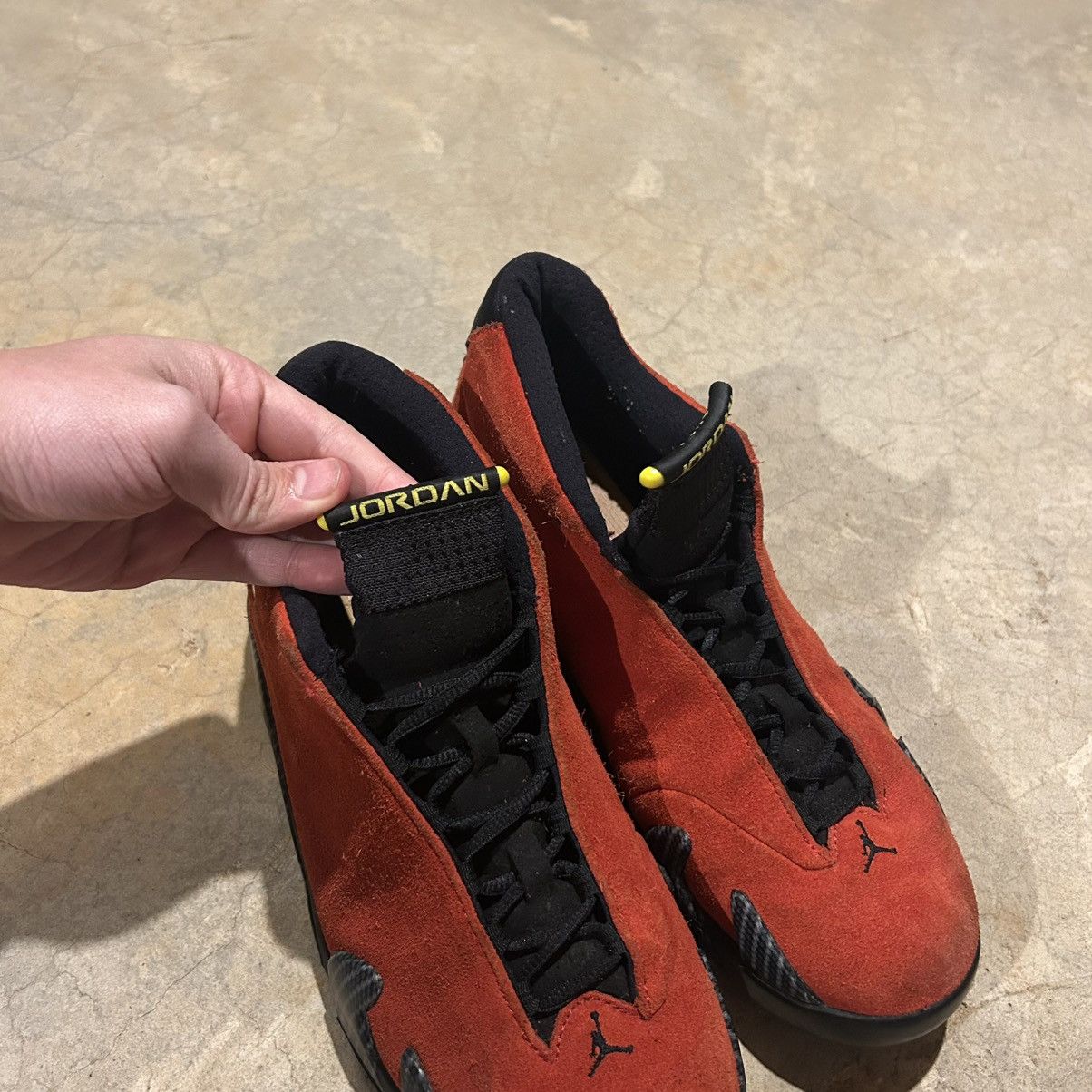 Jordan Brand × Nike Air Jordan 14 Retro Ferrari Challenge Red 2014 US 9.5 Size US 9.5 / EU 42-43 - 9 Thumbnail