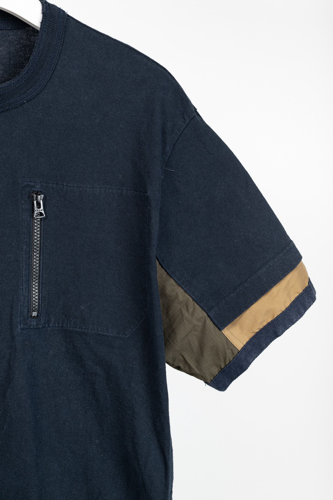 Sacai Sacai Navy Cotton-Jersey Layered T-Shirt Size US M / EU 48-50 / 2 - 5 Thumbnail