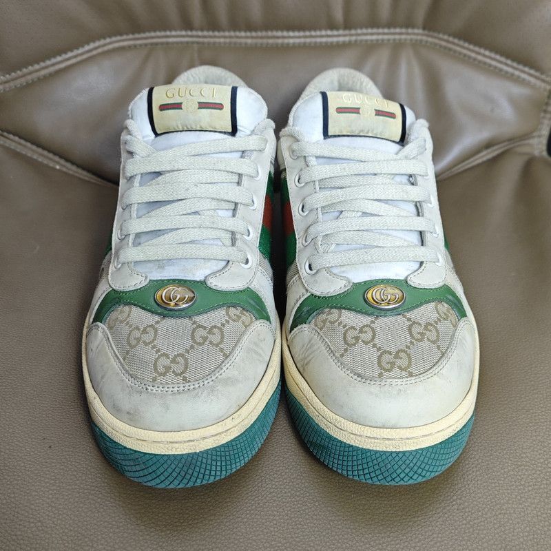 Gucci Gucci Screener Vintage Leather Sneakers for Men - Size US 8.5 / EU 41-42 - 2 Thumbnail