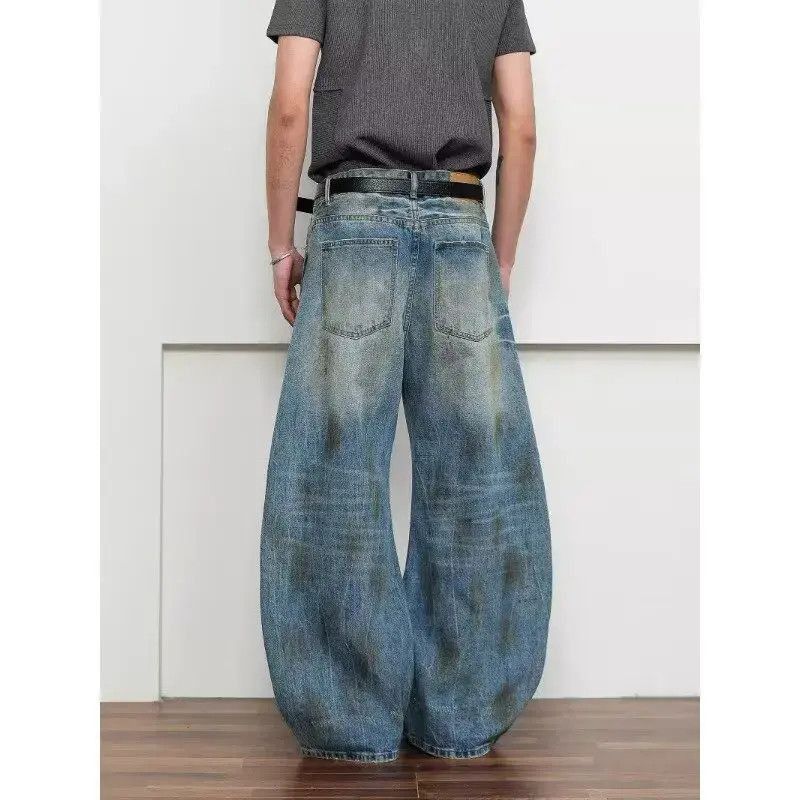 Japanese Brand Retro loose ripped micro flared jeans Size US 32 / EU 48 - 4 Thumbnail