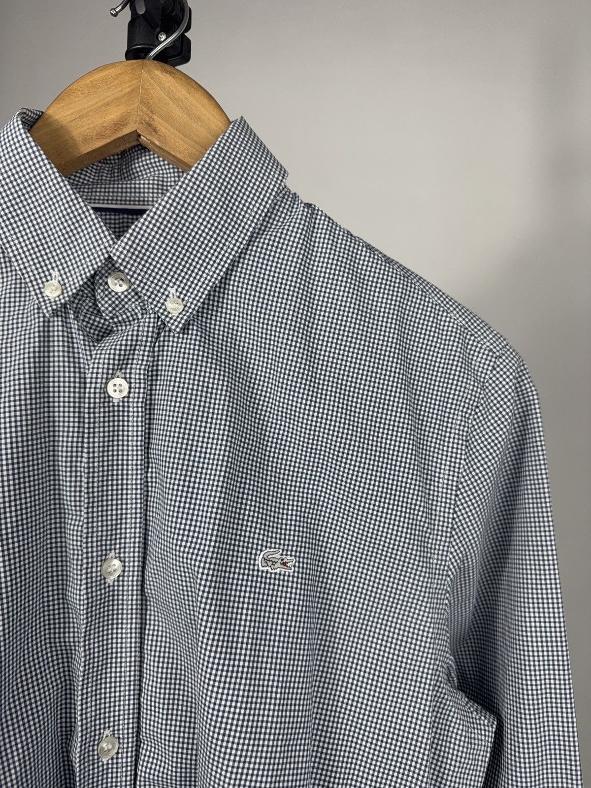 Lacoste Luxury 00s Lacoste Gingham Check Button Down Shirt Mens S Size US S / EU 44-46 / 1 - 3 Thumbnail
