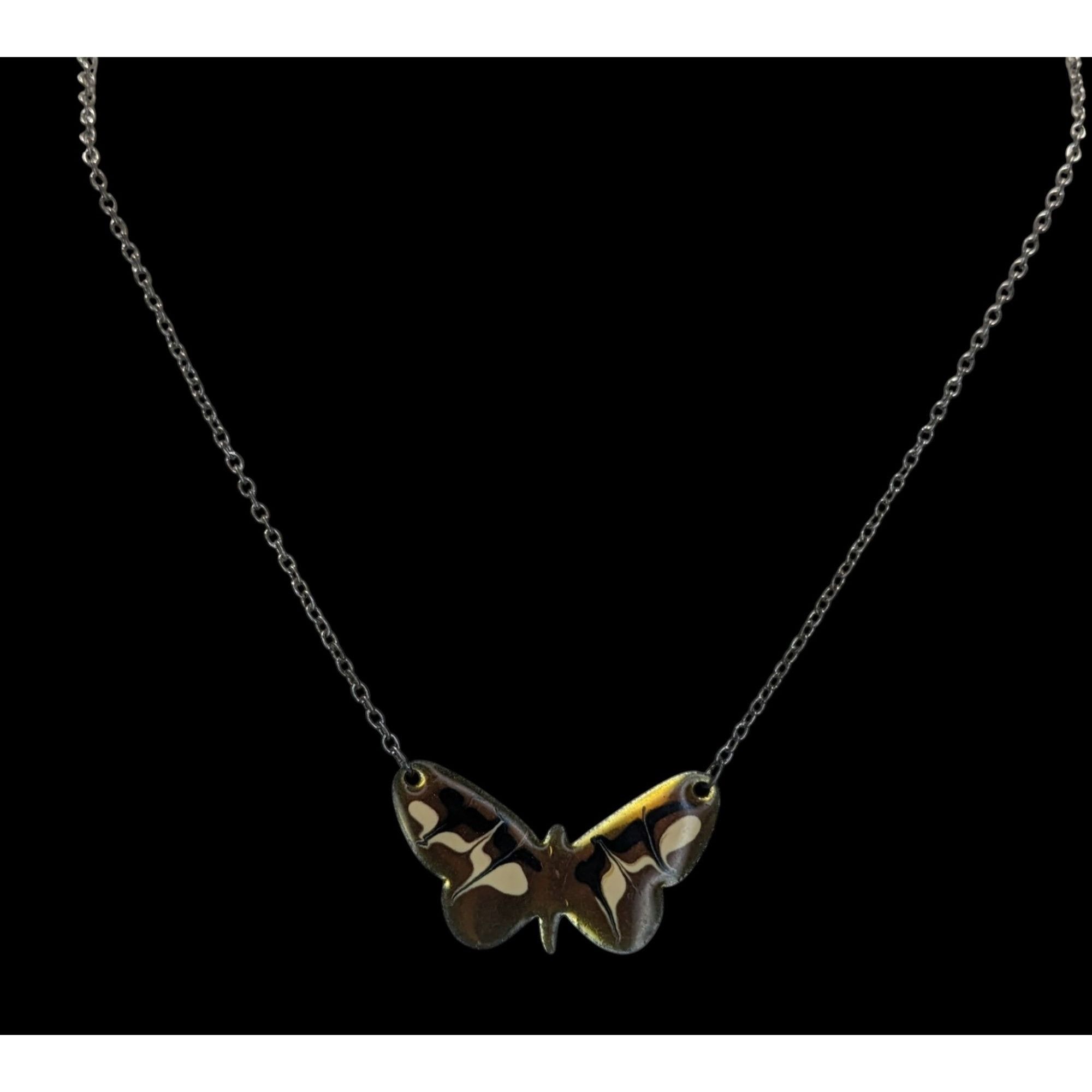 Other Fairycore Butterfly Pendant Necklace Stainless Steel With En Size ONE SIZE - 4 Thumbnail