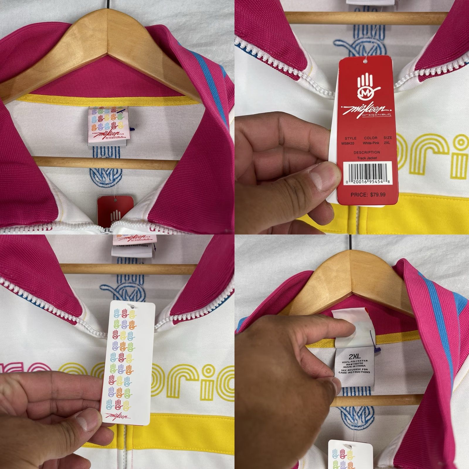 Vintage Miskeen Originals Track Jacket Mens 2XL White Full Zip Hip Hop Skater Y2K Jacket Mens 2XL White Hip Hop Sports Vintage Size US XXL / EU 58 / 5 - 8 Thumbnail