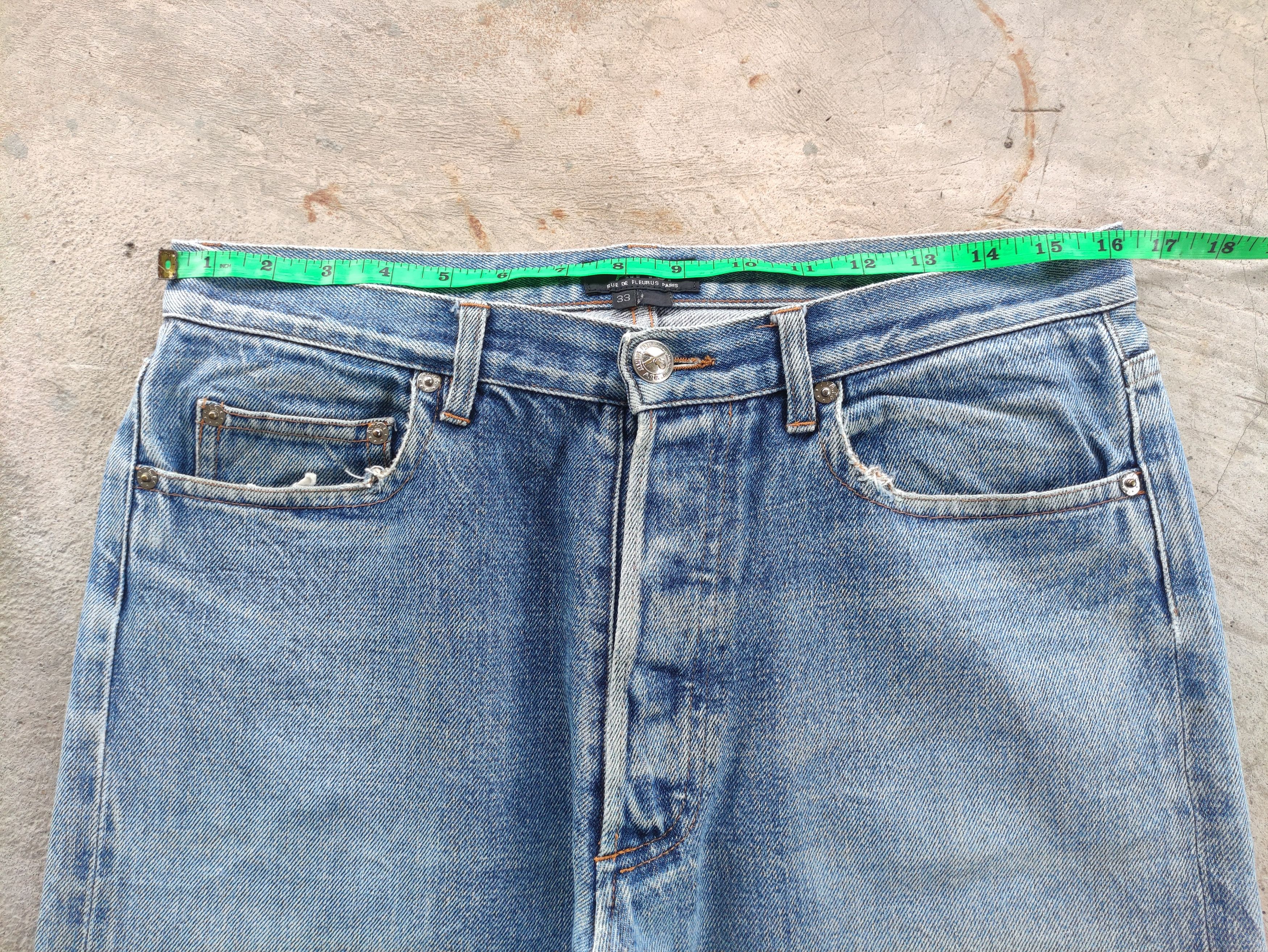 A.P.C. Vintage APC Button Selvedge Jean Distressed Faded Denim Size US 33 - 6 Thumbnail