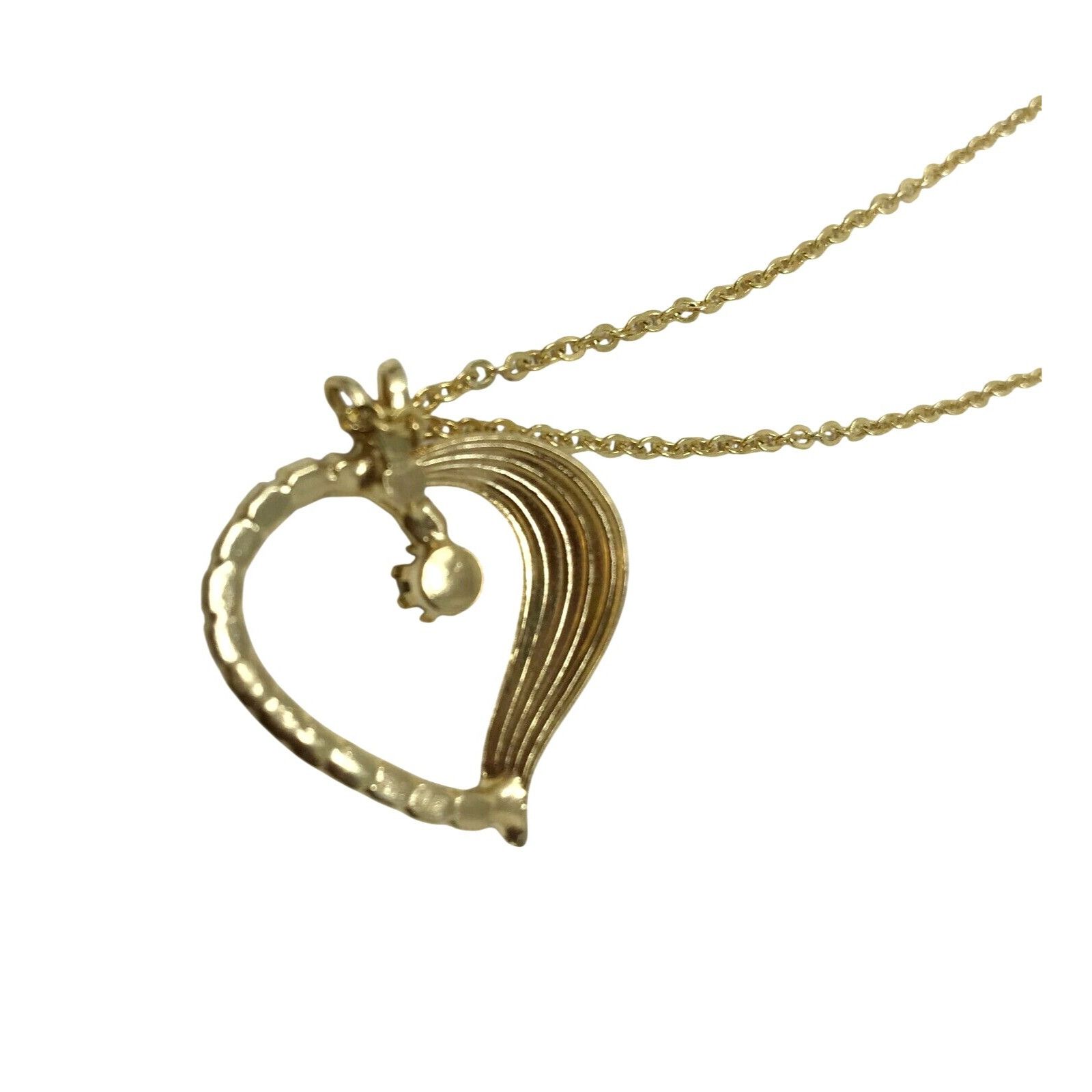 Other Heart Pendant on thin chain Gold Plate Heart Necklace with Size ONE SIZE - 2 Thumbnail