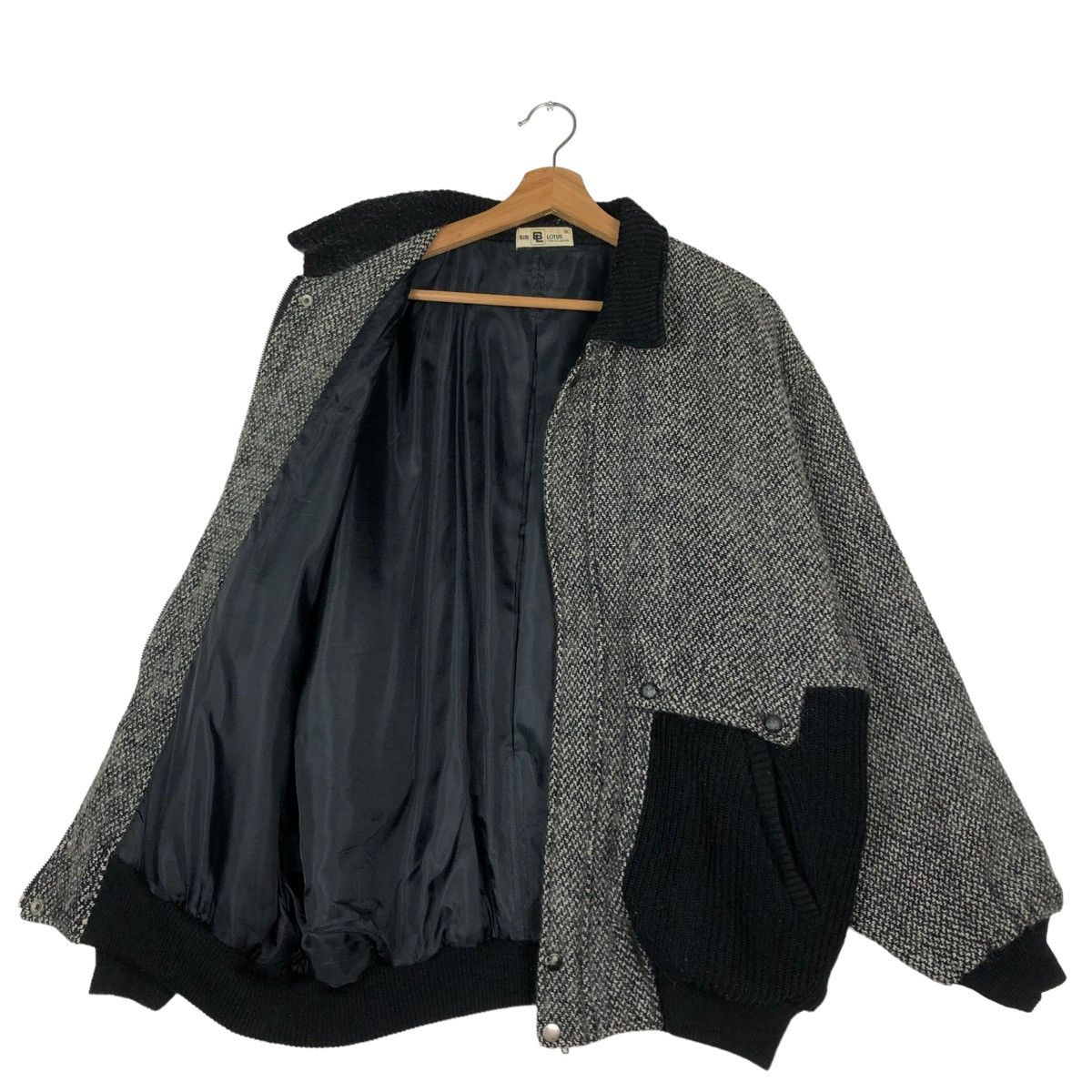 Japanese Brand 🔥VINTAGE WOOL BOMBER JACKET LOTUS TOKYO JAPAN ISSEY MIYAKE Size US L / EU 52-54 / 3 - 11 Thumbnail
