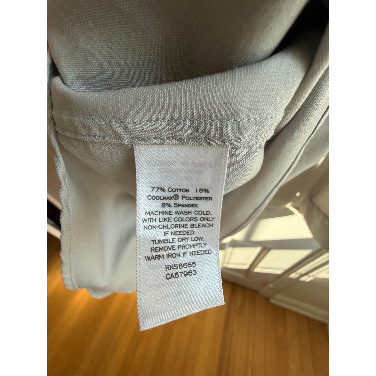 Nordstrom Nordstrom Tech-Smart Slim Fit Dress Shirt Gray Size 17 34/35 Size US L / EU 52-54 / 3 - 3 Thumbnail