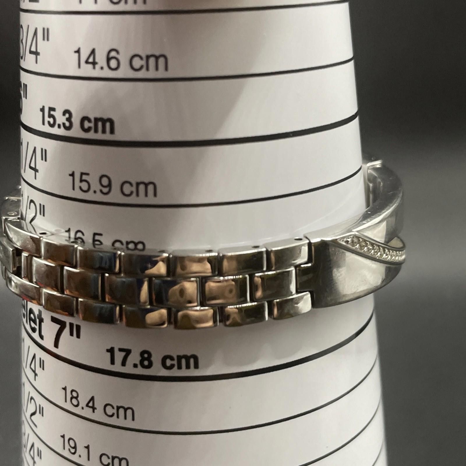 Bulova Vintage Bulova Silver Tone Crystals Quartz Watch New Bat Size ONE SIZE - 6 Thumbnail