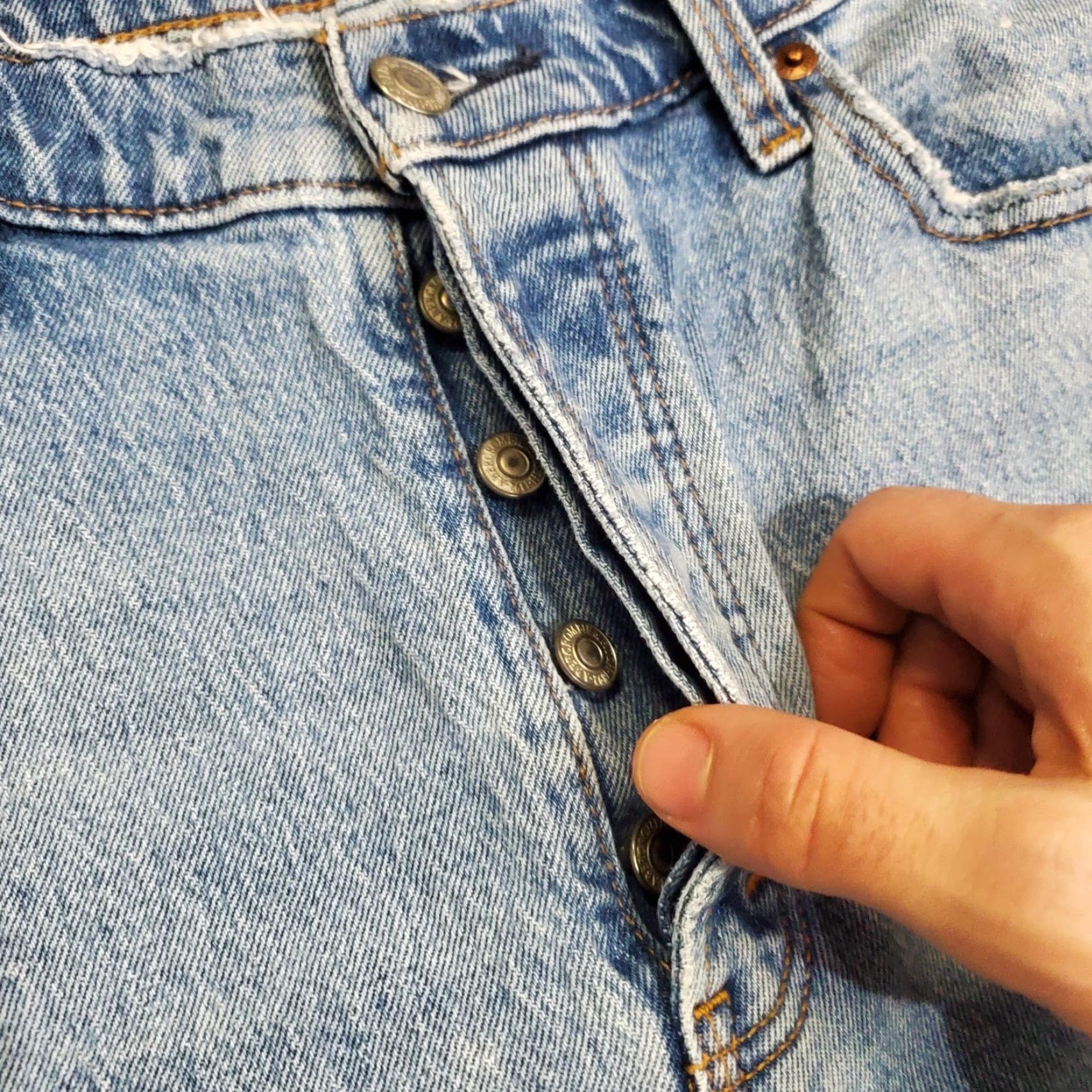 Abercrombie & Fitch Abercrombie & Fitch Jeans Womens 10 Blue The Dad High Rise Distressed Straight Jeans Size 32" / US 10 / IT 46 - 7 Thumbnail