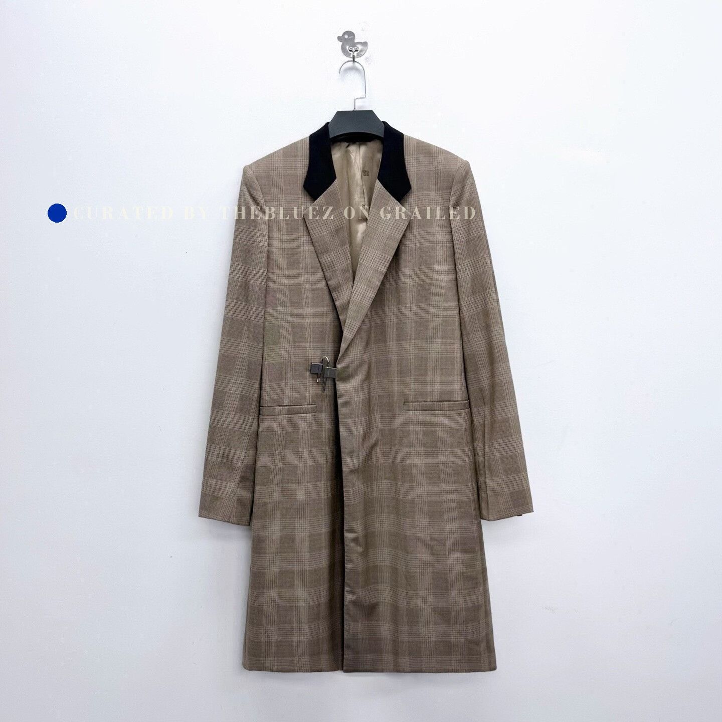 Givenchy Givenchy Brown Houndstooth Wool Coat Size US S / EU 44-46 / 1 - 1 Thumbnail