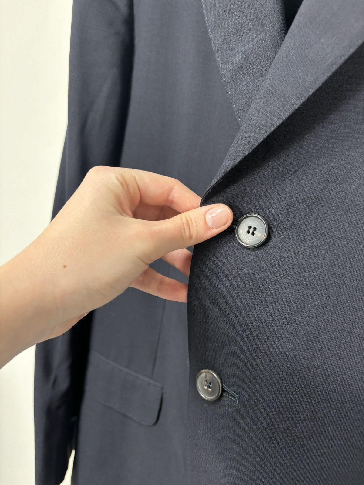 Ermenegildo Zegna Ermenegildo Zegna High Performance Men’s Navy Wool Silk Suit Size 44R - 11 Thumbnail