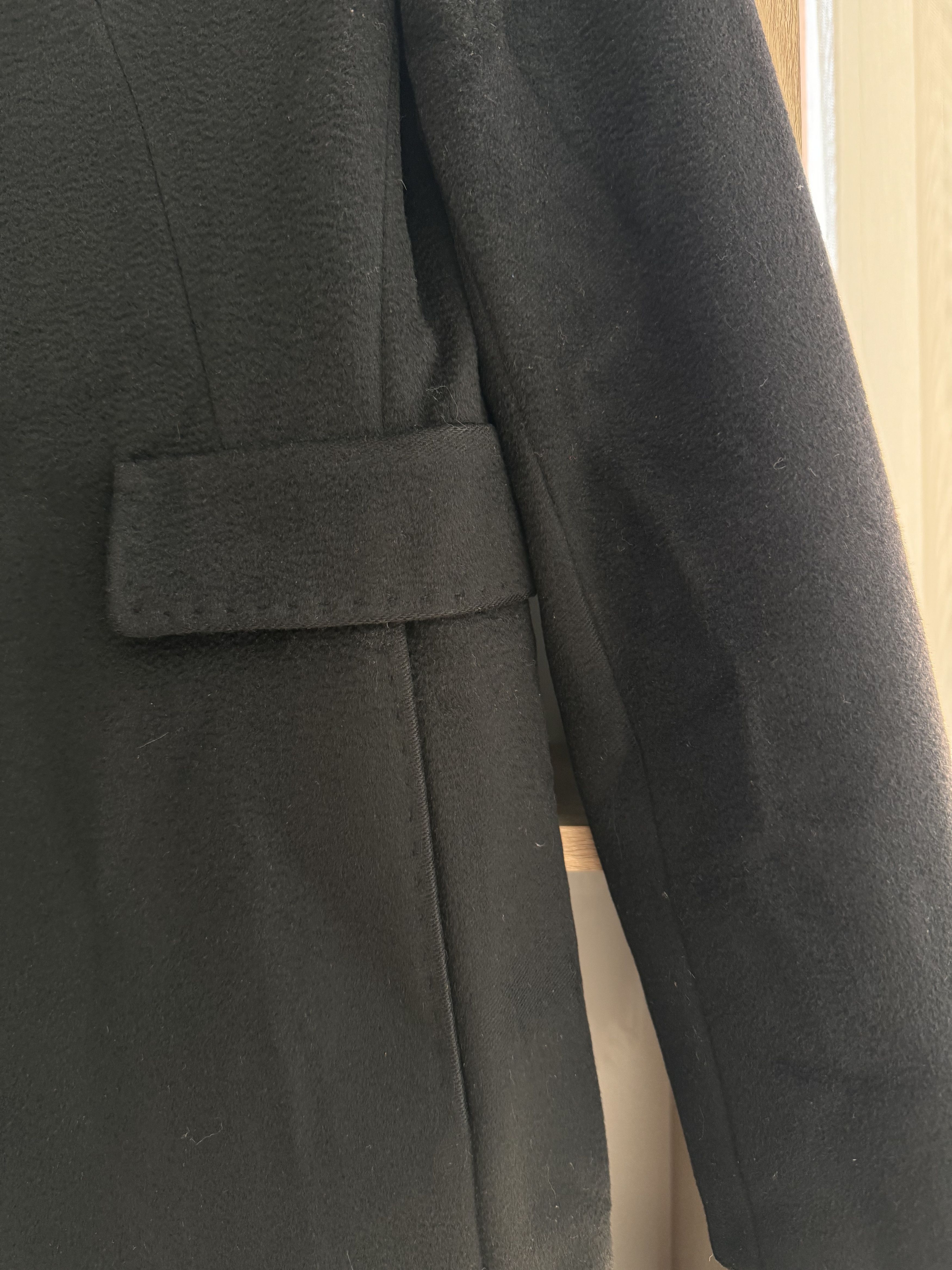 Max Mara Vintage Max Mara Studio Black Luxury W’ Wool Coat Size S / US 4 / IT 40 - 7 Thumbnail