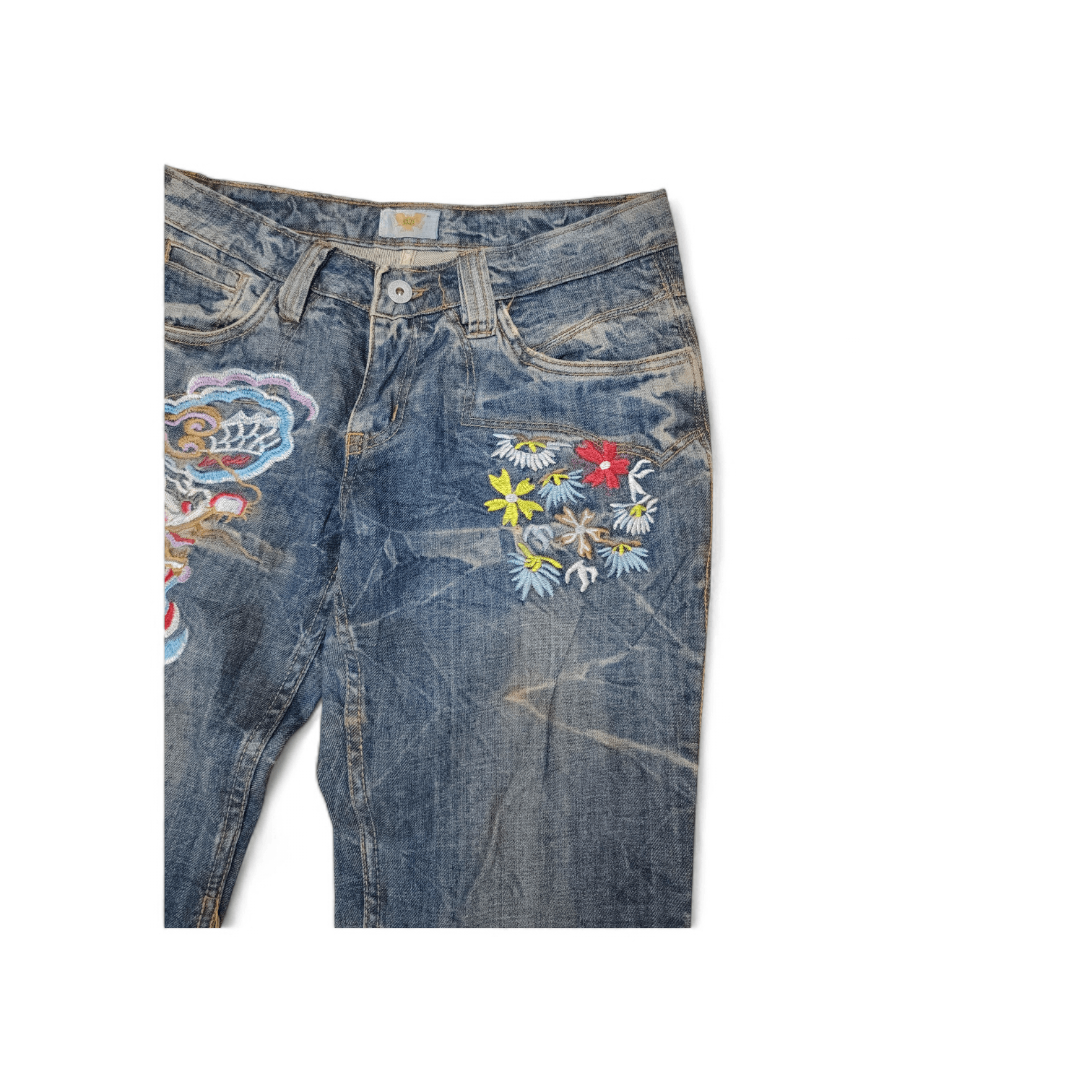 Antik Denim Vintage Y2K Antik Denim Embroidered Tiger & Dragon Flare Size US 30 / EU 46 - 3 Thumbnail