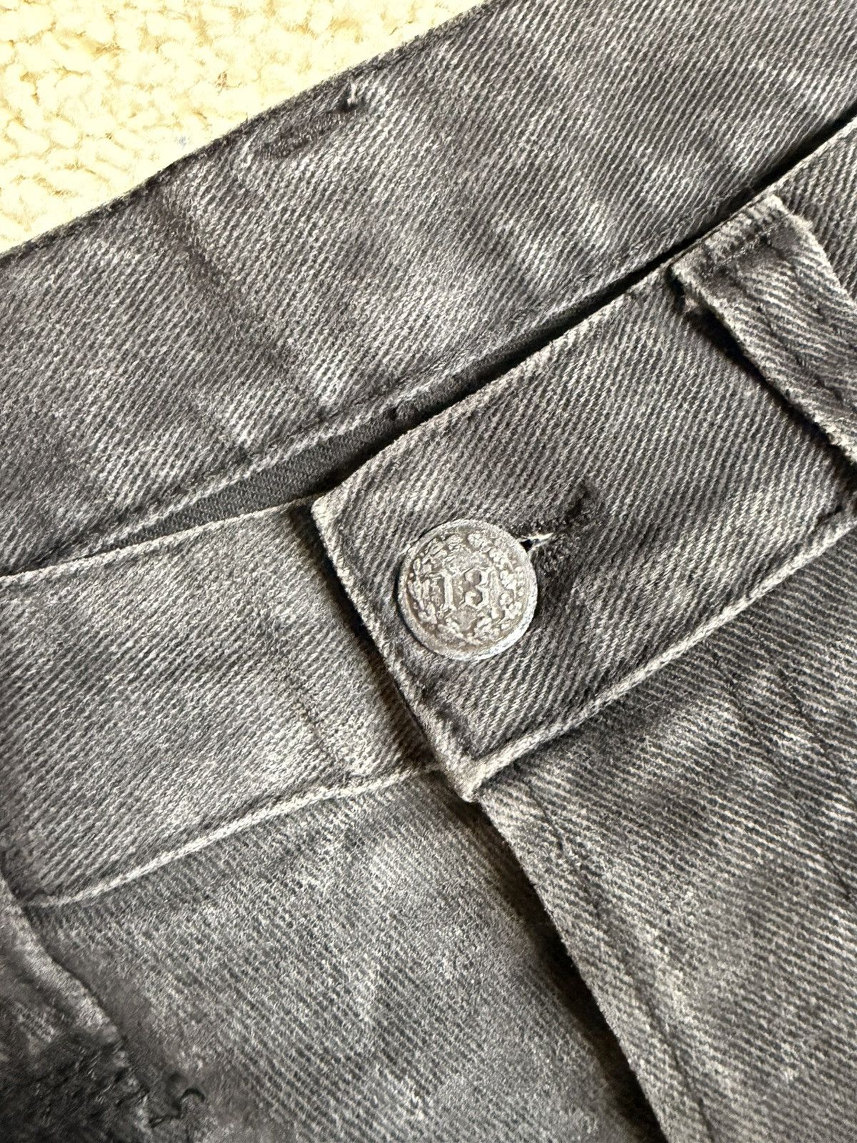 R13 Vintage r13 black denim jeans Size US 34 / EU 50 - 3 Thumbnail