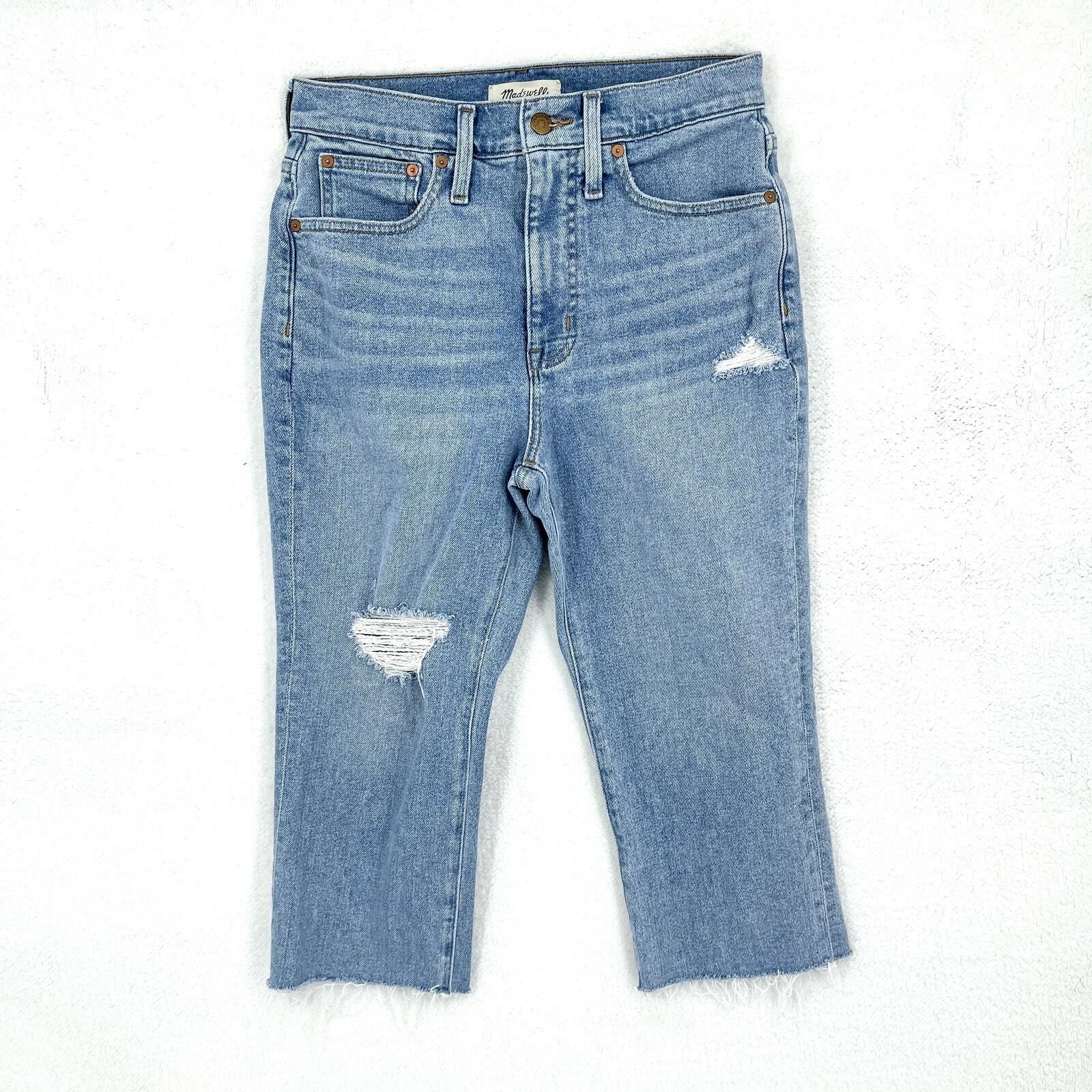 Madewell Madewell The Mom Jean Cropped Wide Leg Cotton Jeans Size 28P Size 28" / US 6 / IT 42 - 1 Thumbnail