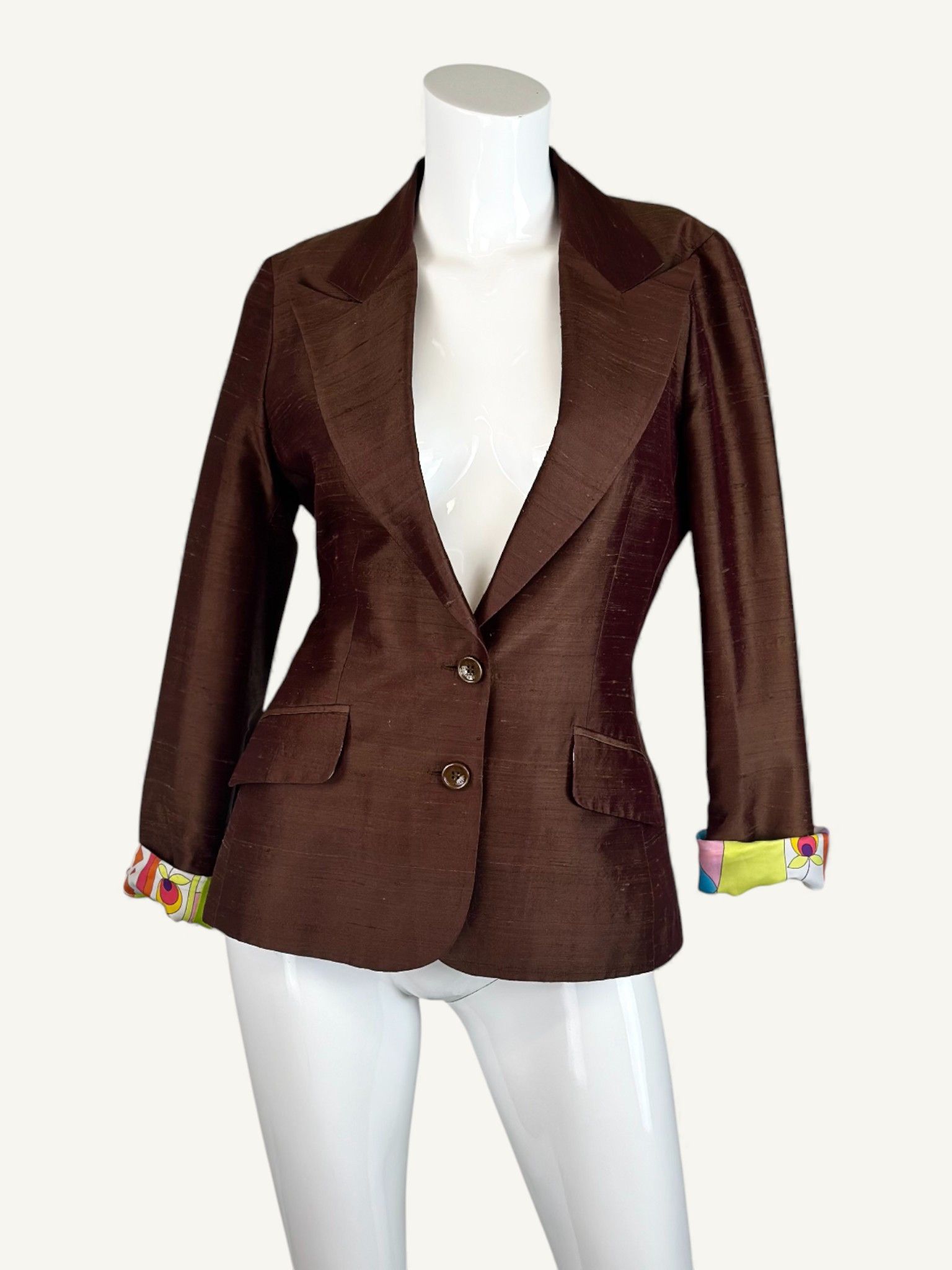 Dolce & Gabbana Dolce & Gabbana Silk-Lined Brown Blazer Size M / US 6-8 / IT 42-44 - 1 Thumbnail