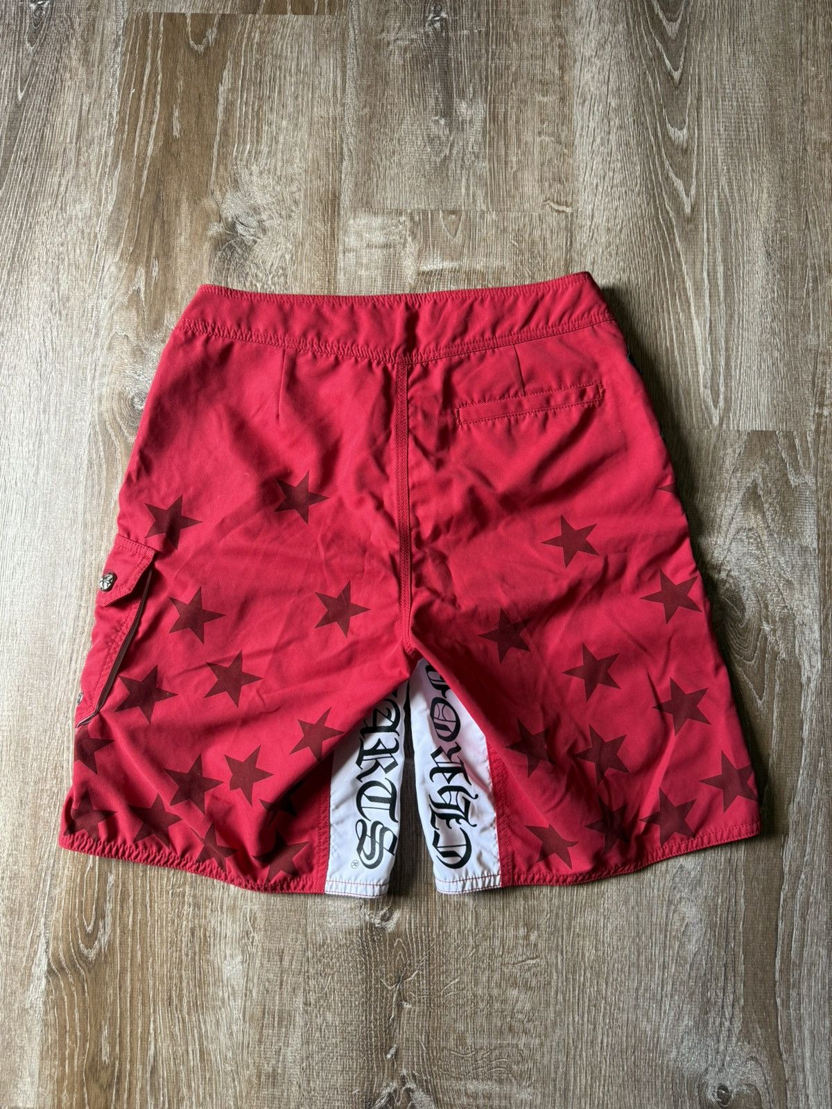 Chrome Hearts Chrome Hearts Red Patch Boxing Shorts Size US 29 - 2 Thumbnail
