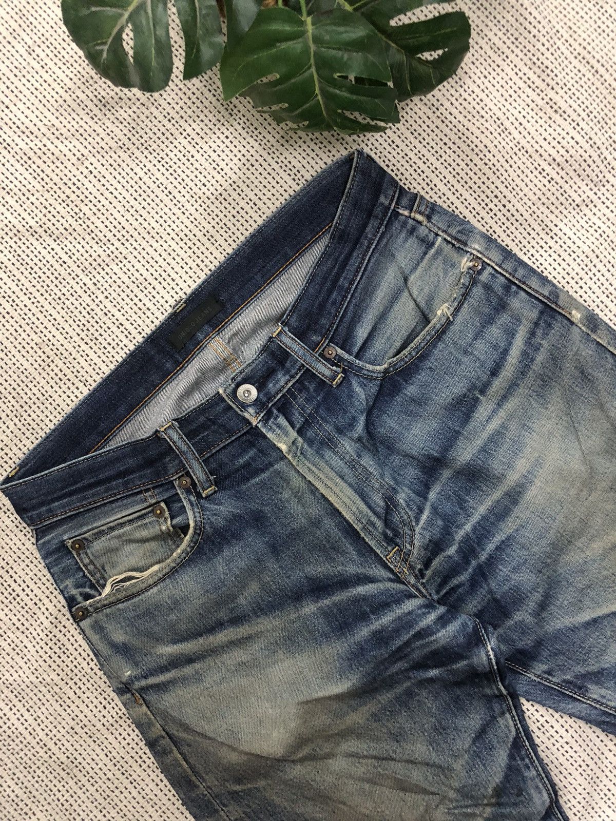 Vintage Distressed Uniqlo Denim kaihara w32