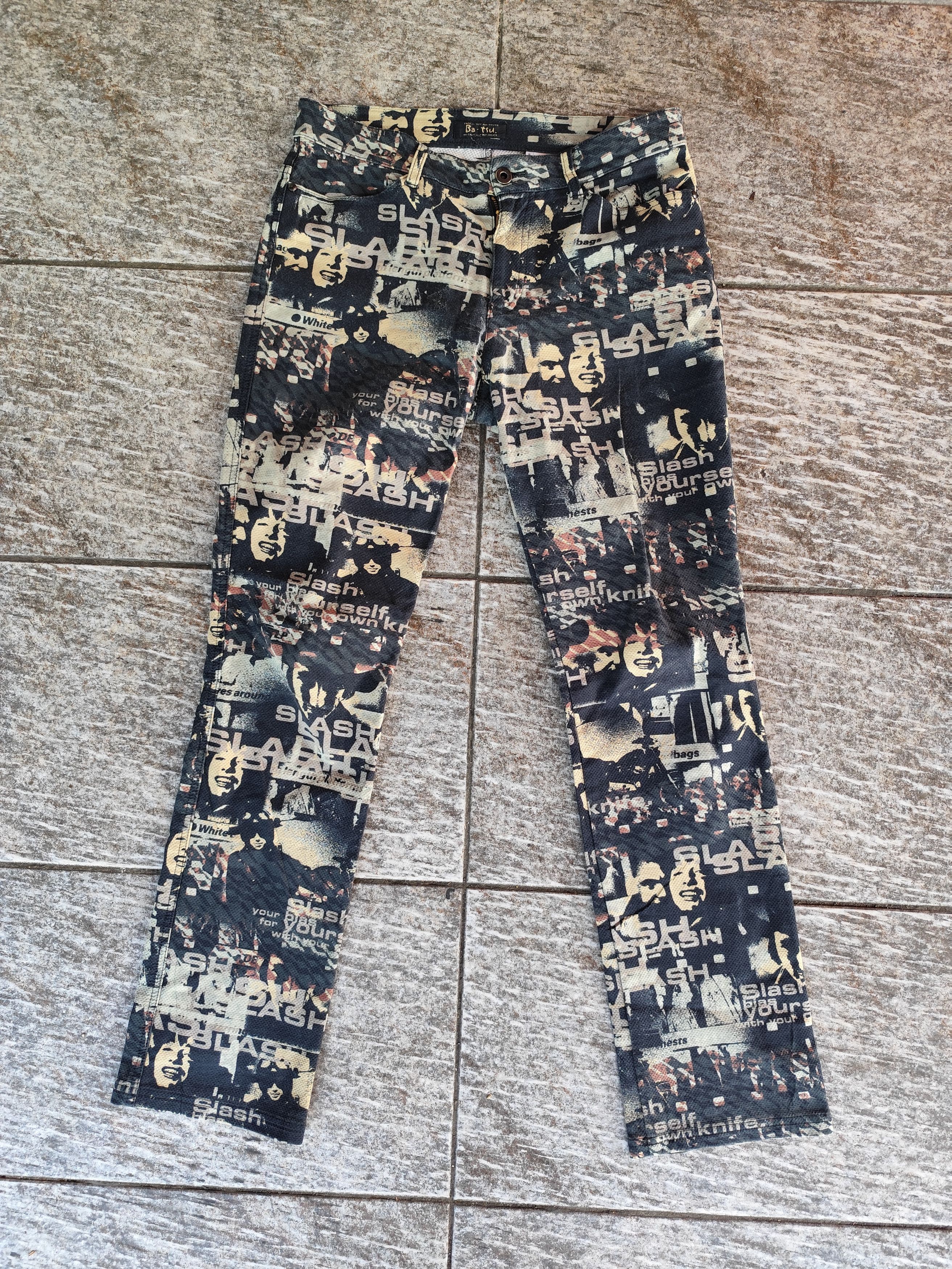 image of Avant Garde x Guns N Roses Batsu Slash Guns N Roses Graphic Pants in Mix, Men's (Size 30)